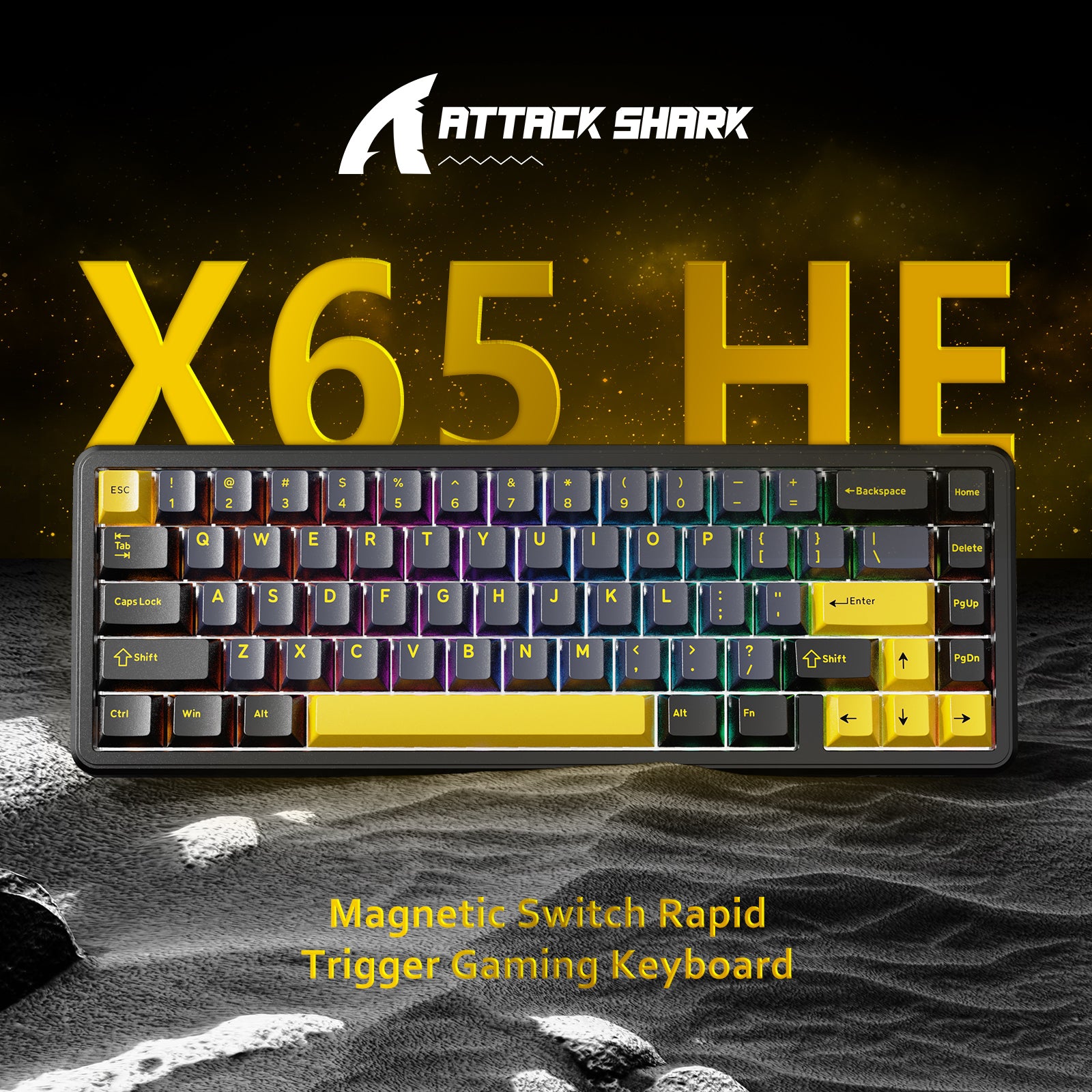 ATTACK SHARK X65 HE Magnetic Switch Rapid Trigger Keyboard