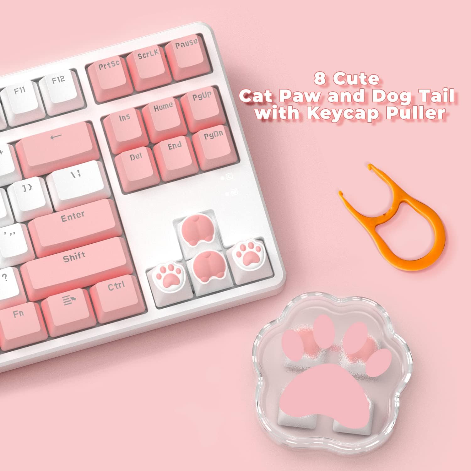 ATTACK SHARK Cute  Cat Paws and Butts Custom Keycaps