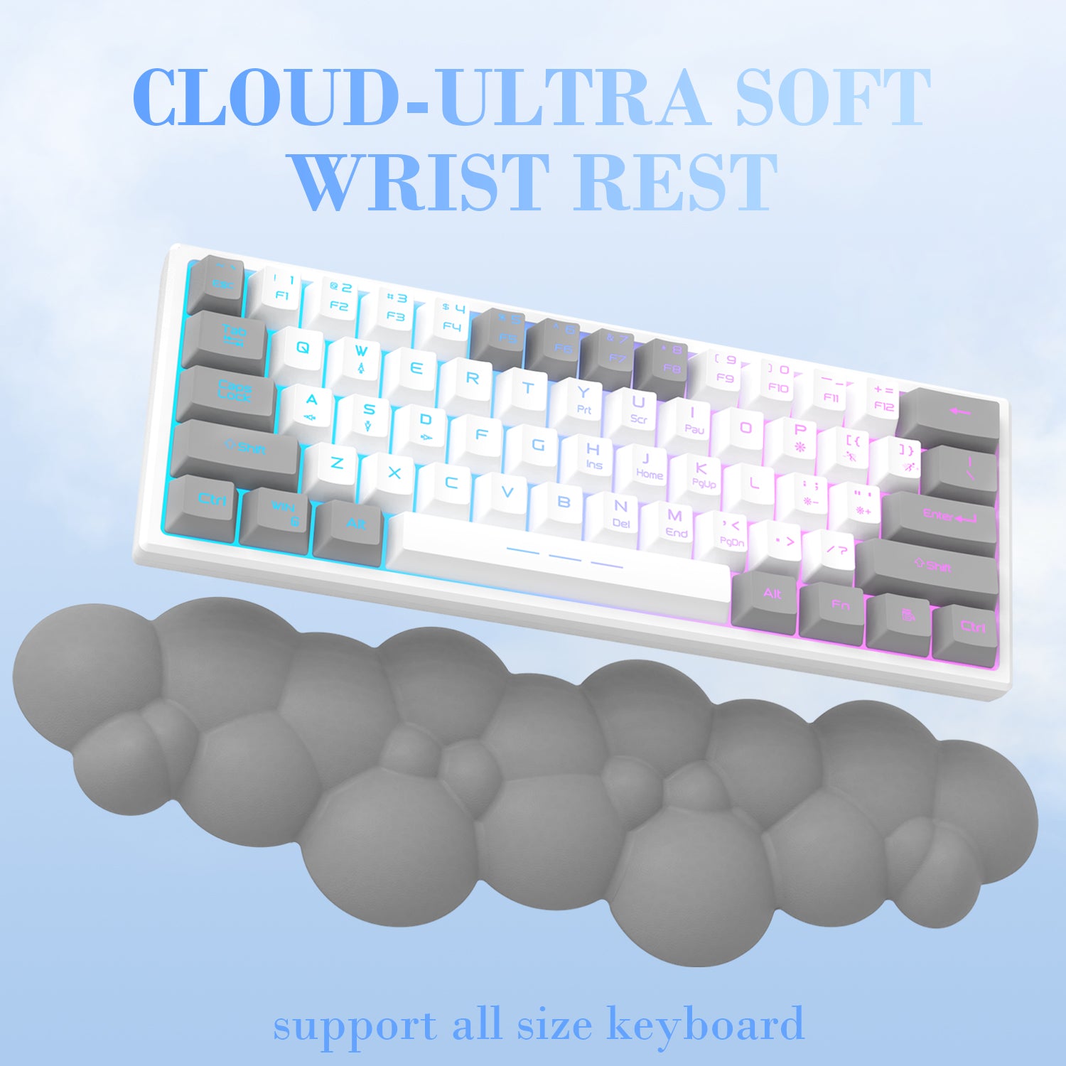 ATTACK SHARK Cloud Keyboard Wrist Rest