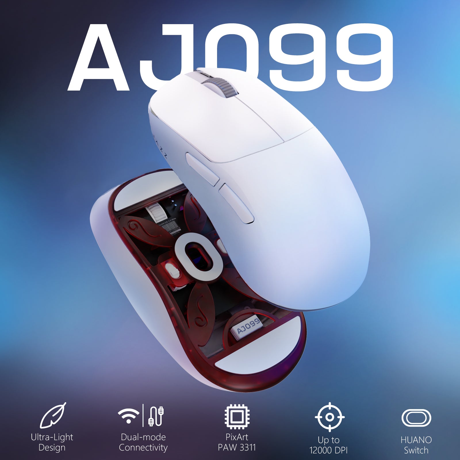 ATTACK SHARK x AJAZZ AJ099 Wireless Gaming Mouse