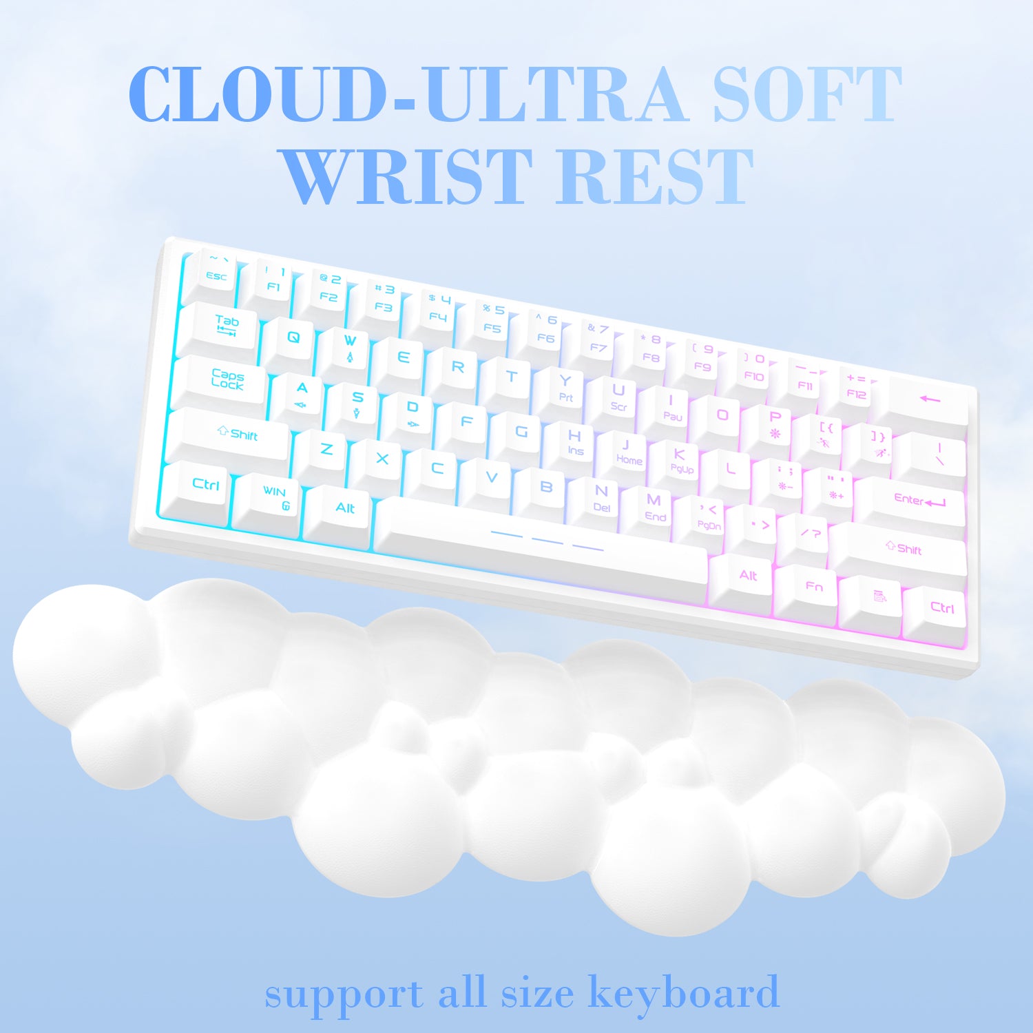 ATTACK SHARK Cloud Keyboard Wrist Rest