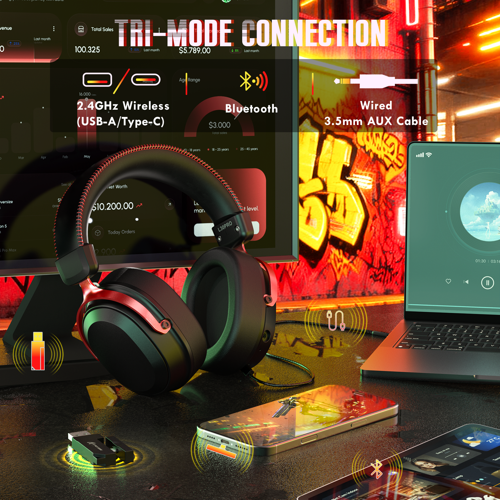 ATTACK SHARK L30PRO Wireless Gaming Headset