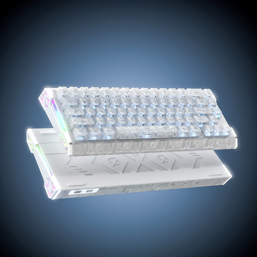 ATTACK SHARK R68 HE Carbon Fiber Wired Rapid Trigger Magnetic Switch Keyboard With C01 Ultra RGB Coiled Cable