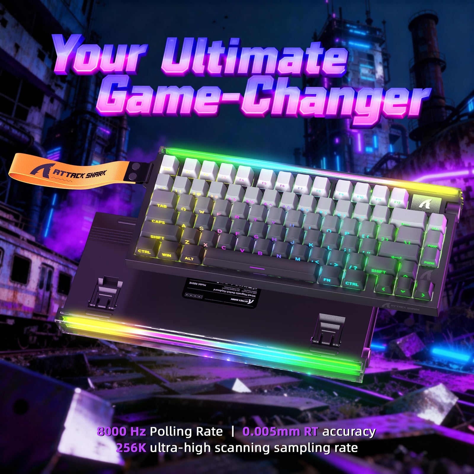 ATTACK SHARK R85 HE Rapid Trigger Keyboard with C01ULTRA LED Cable