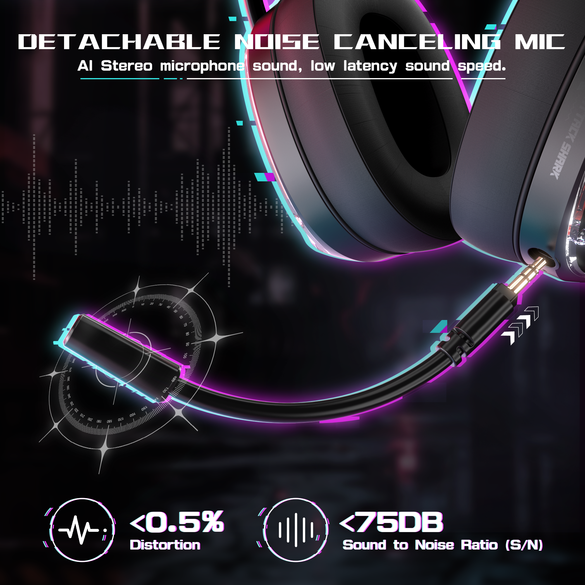 ATTACK SHARK L60 Ultra-Light Tri-Mode Gaming Headset