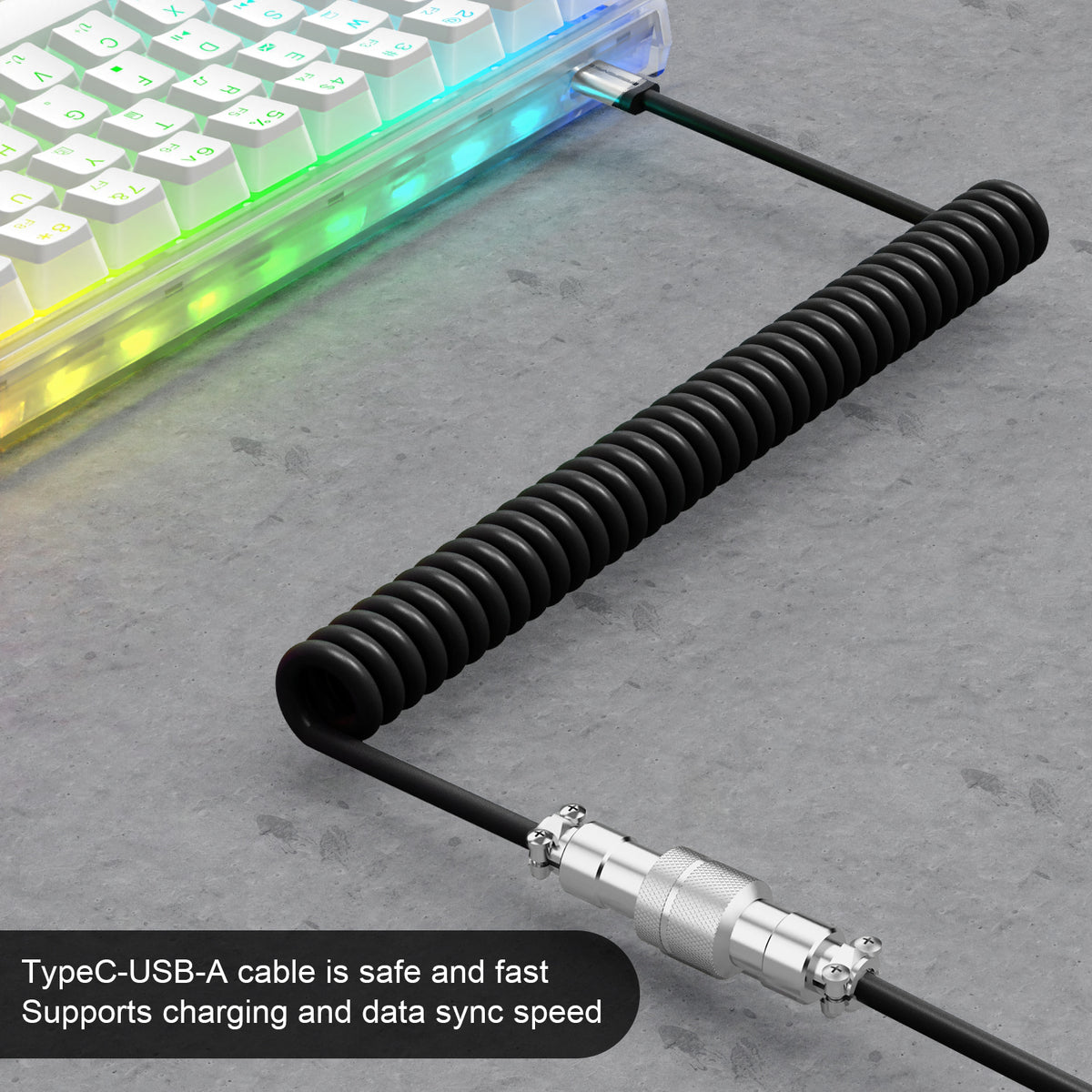 ATTACK SHARK x MAMBASNAKE C01 Coiled Cable