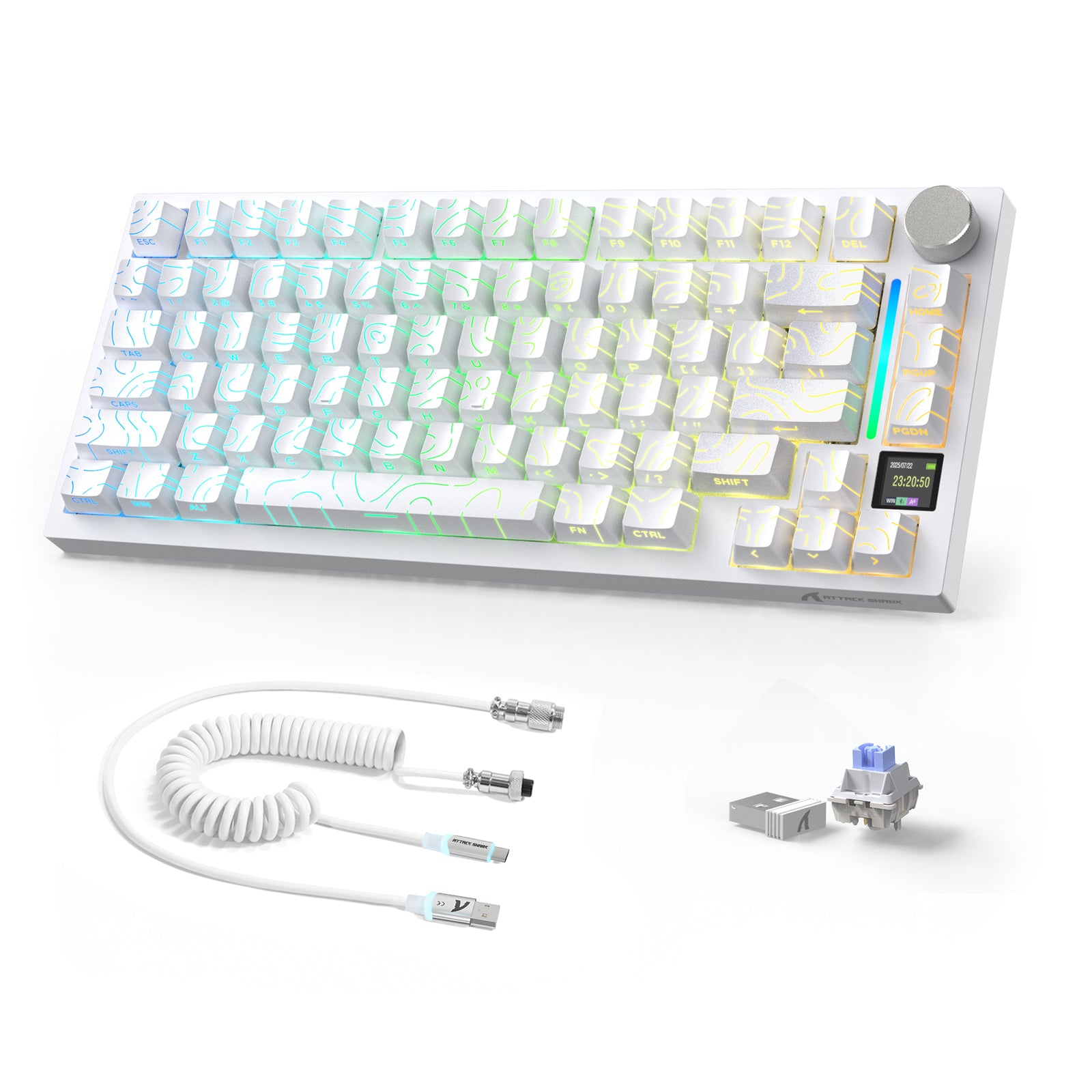 White Contour-Shark Switch+Cable
