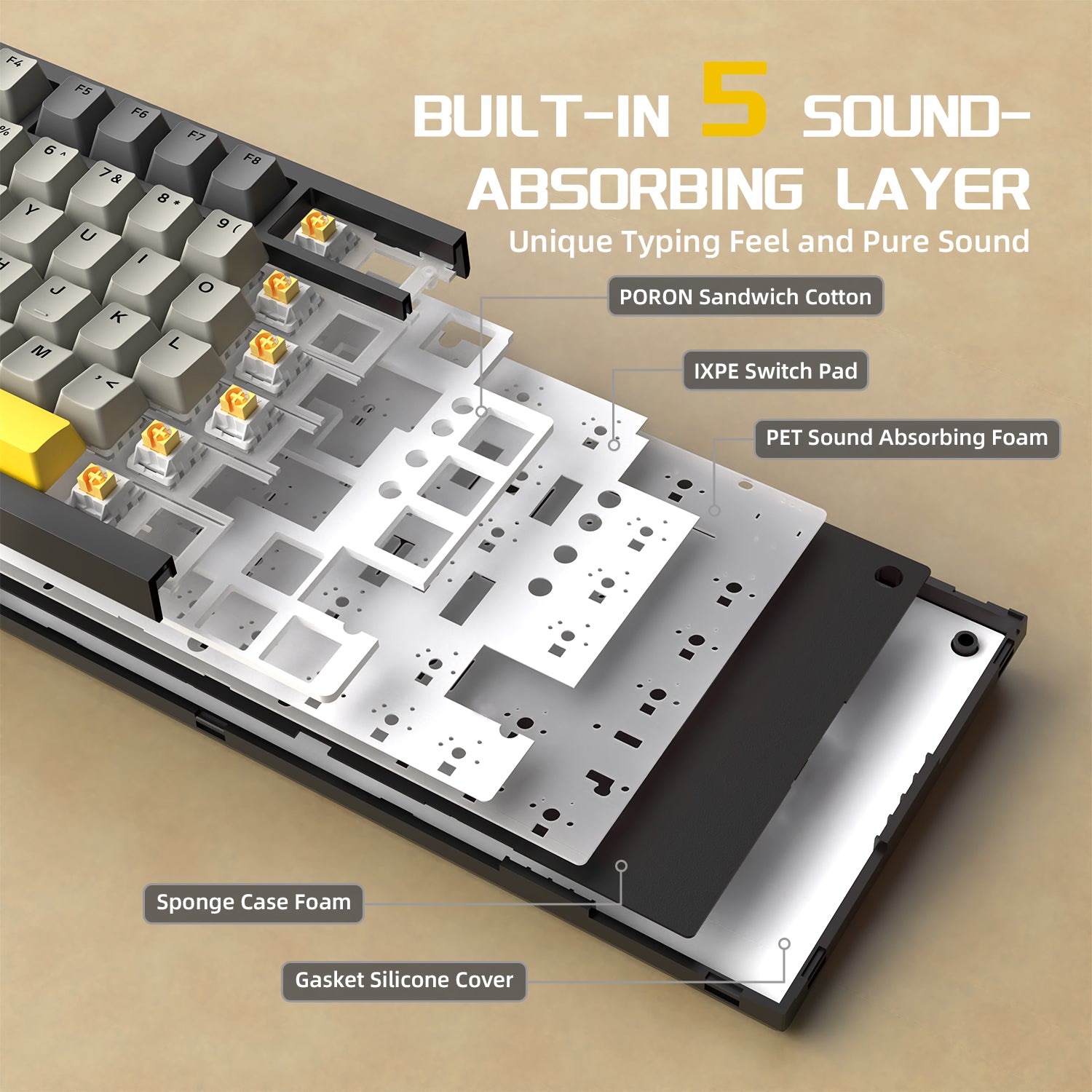 ATTACK SHARK x AJAZZ AK820 Wired Mechanical keyboard