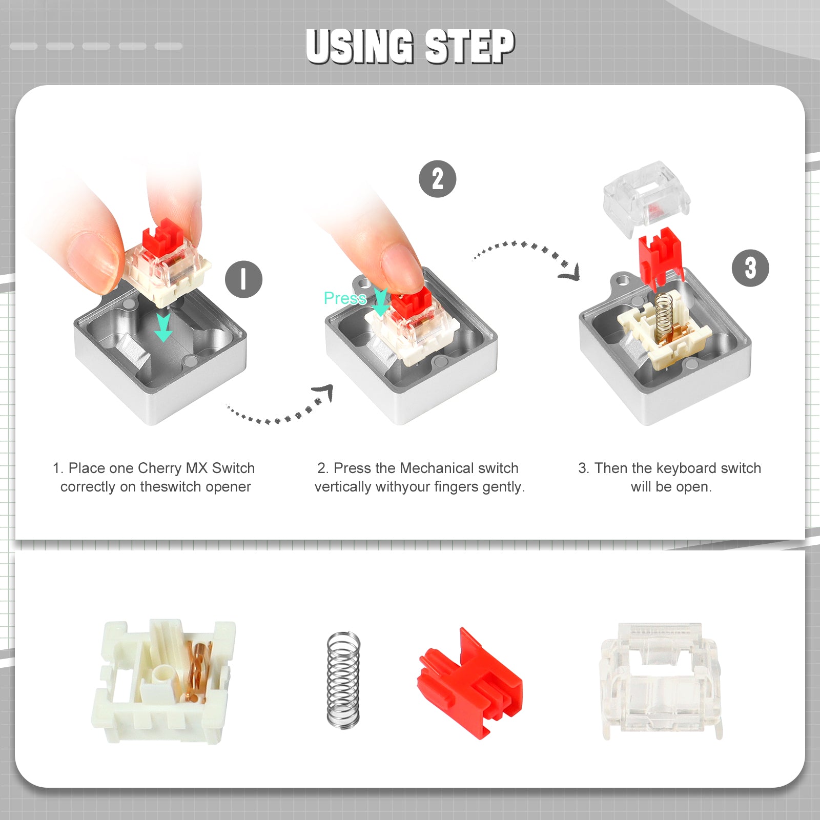 ATTACK SHARK Switch Opener Kit with Switch Puller