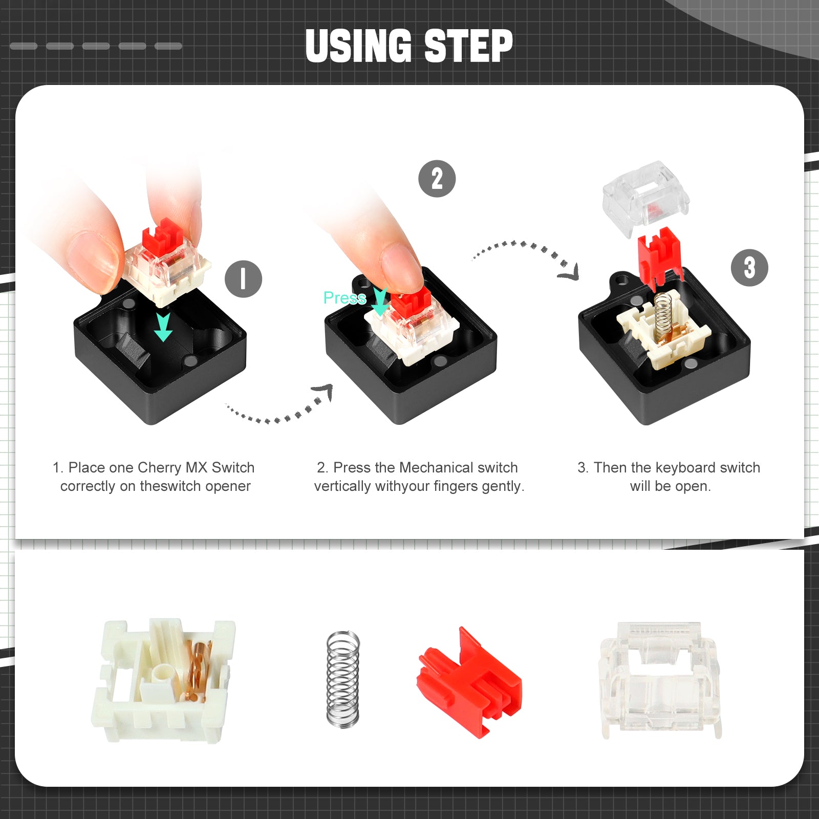 ATTACK SHARK Switch Opener Kit with Switch Puller