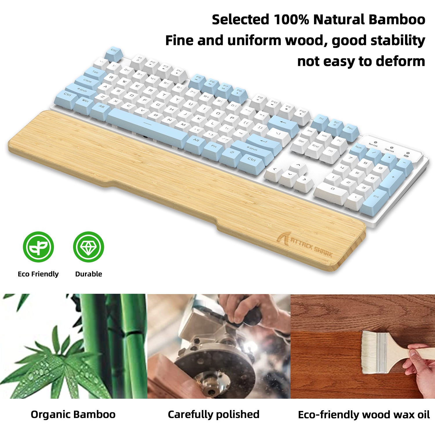 ATTACK SHARK WZ01 Bamboo Wrist Rest