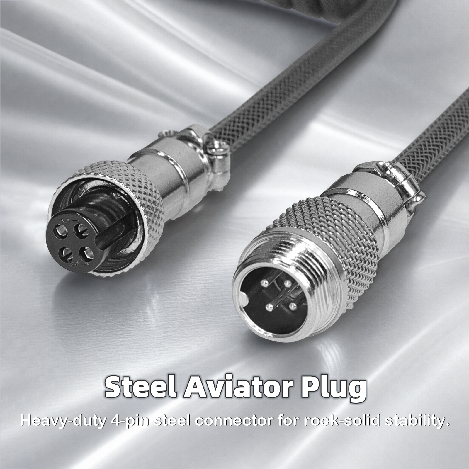 ATTACK SHARK C01ULTIMATE Coiled Cable for 8KHz Magnetic Keyboard
