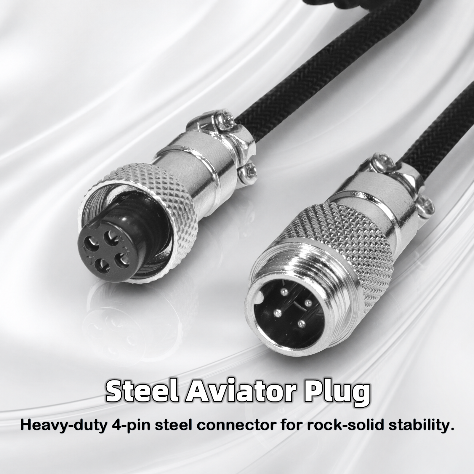 ATTACK SHARK C01ULTIMATE Coiled Cable for 8KHz Magnetic Keyboard