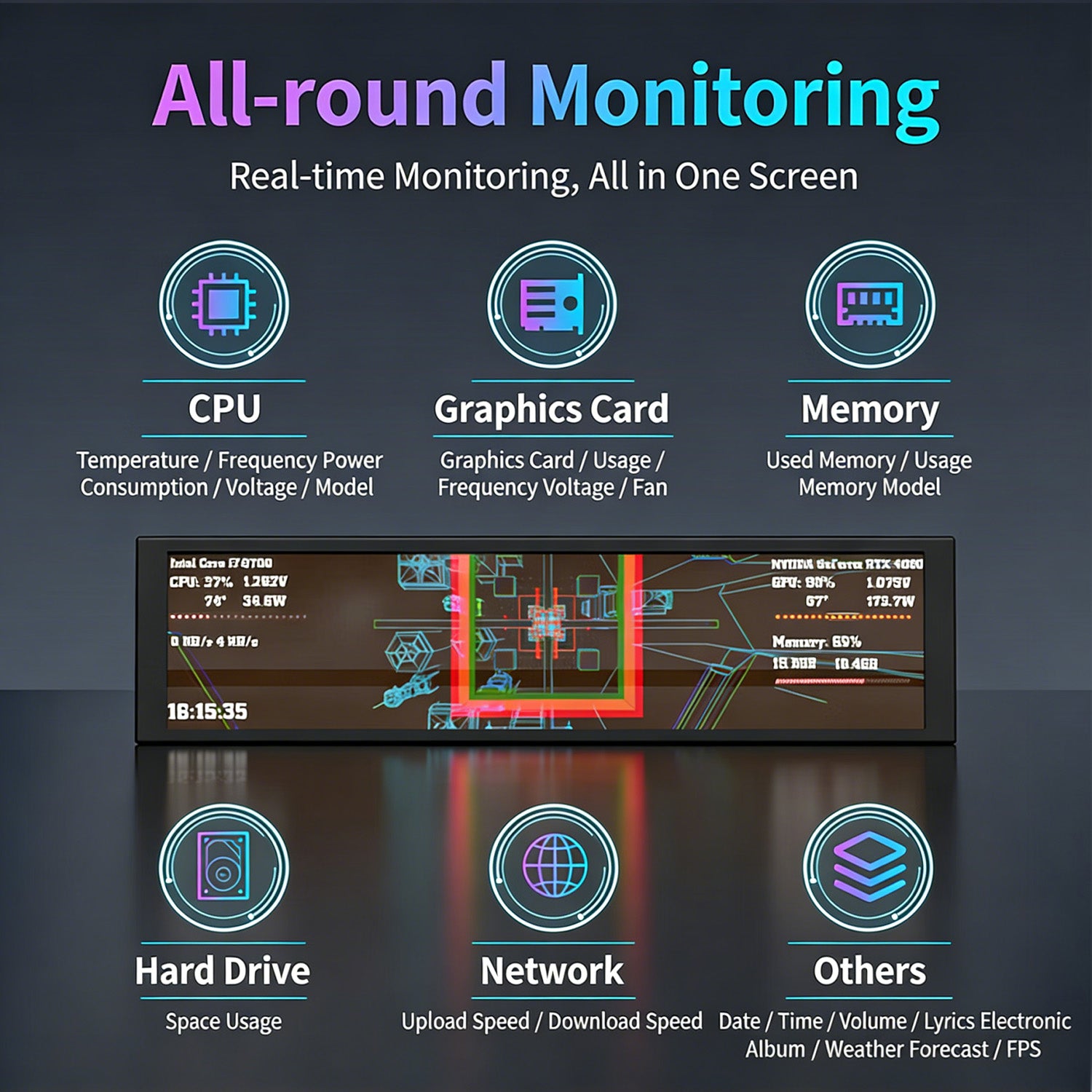 ATTACK SHARK x AJAZZ 9.2-inch IPS LCD Monitor