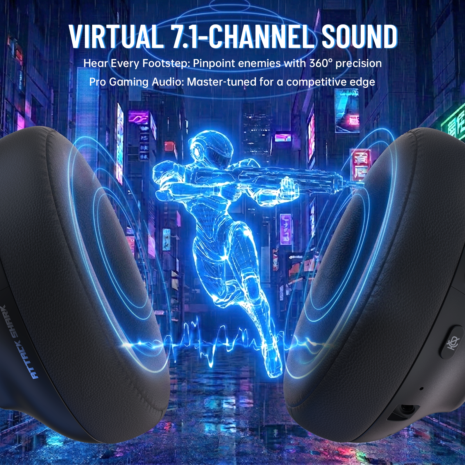 ATTACK SHARK L50 PRO Tri-Mode Wireless Gaming Headset