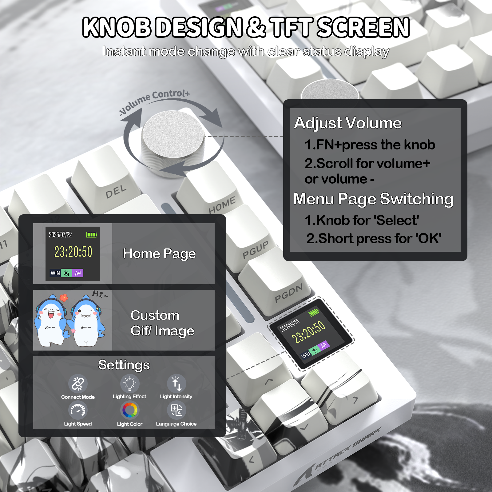 ATTACK SHARK X820Ultra Tri-mode Gasket Mechanical Keyboard