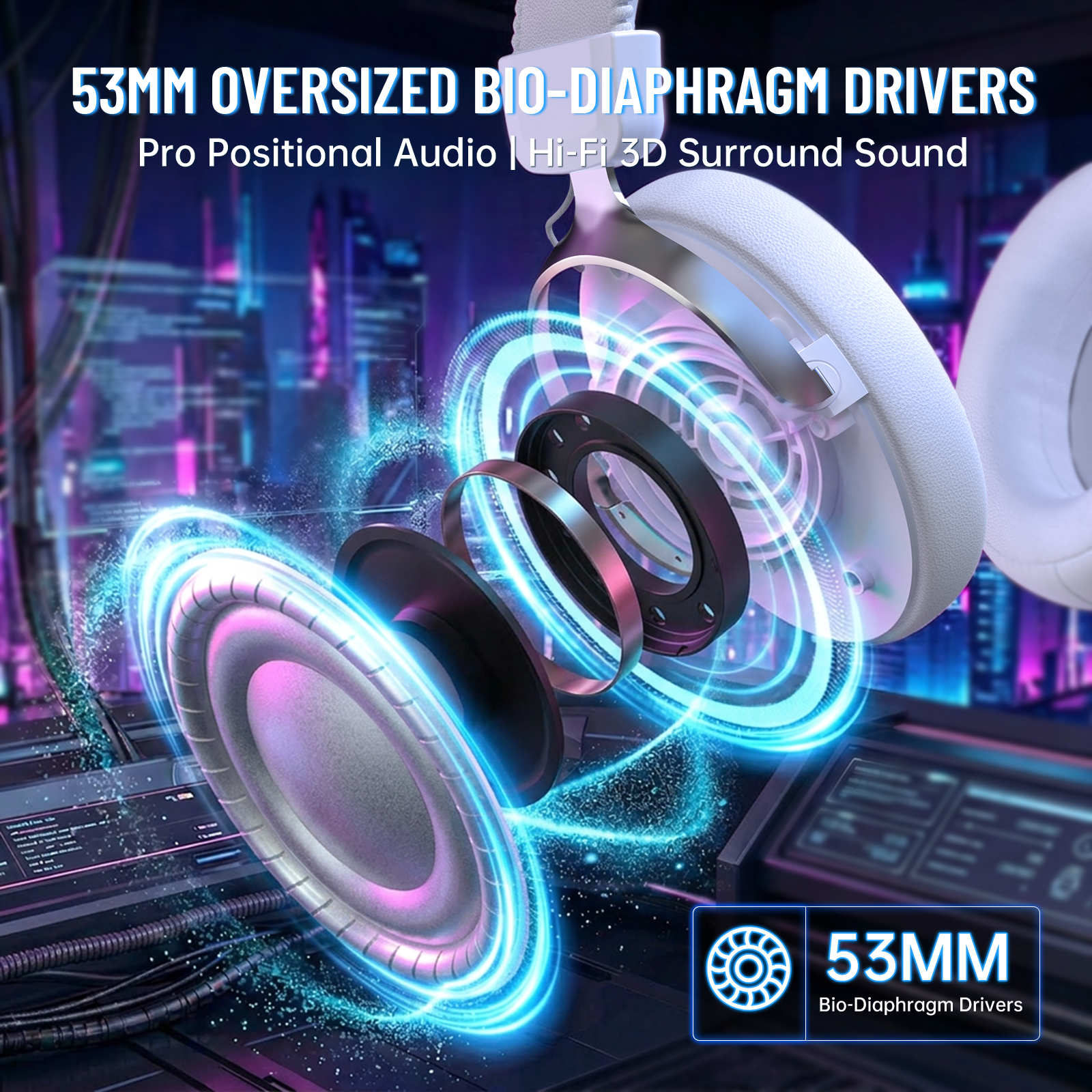 ATTACK SHARK L50 PRO Tri-Mode Wireless Gaming Headset
