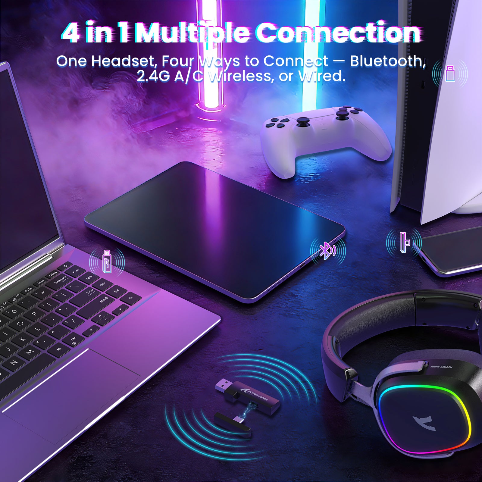 ATTACK SHARK G800 Wireless Gaming Headset