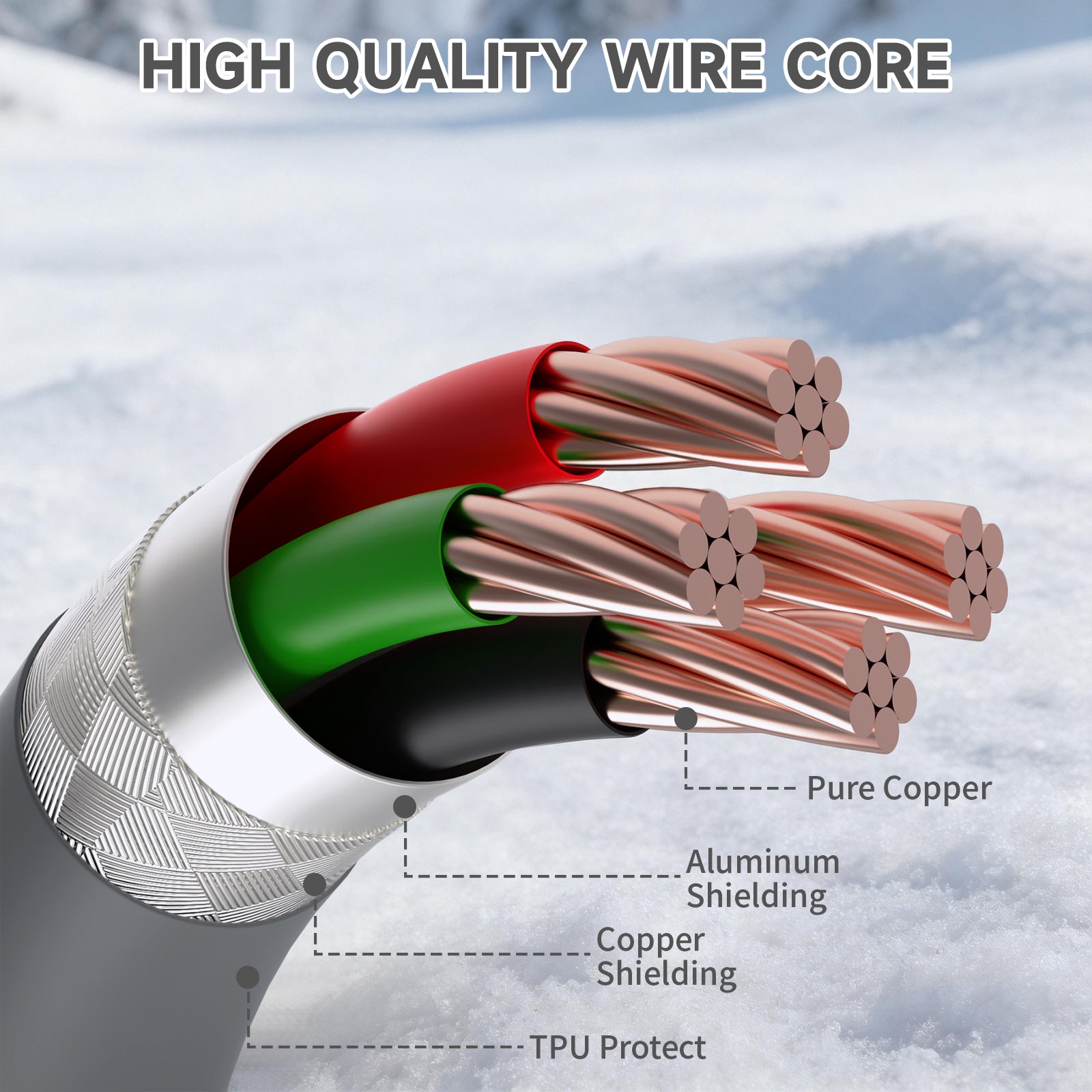 ATTACK SHARK C08 2-in-1 Custom Aviation Cable for 8kHz Magnetic Keyboards