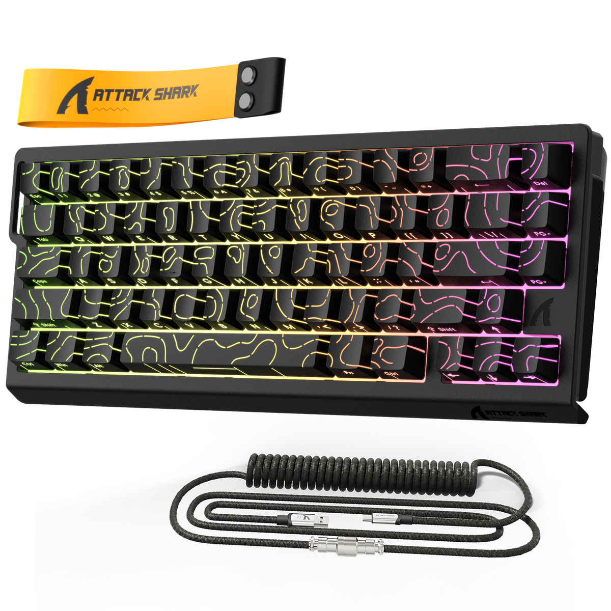 Attack shark x68 キーボード 英語配列 X68 HE 8KHz Rapid Trigger Keyboard | 0.01mm RT Accuracy