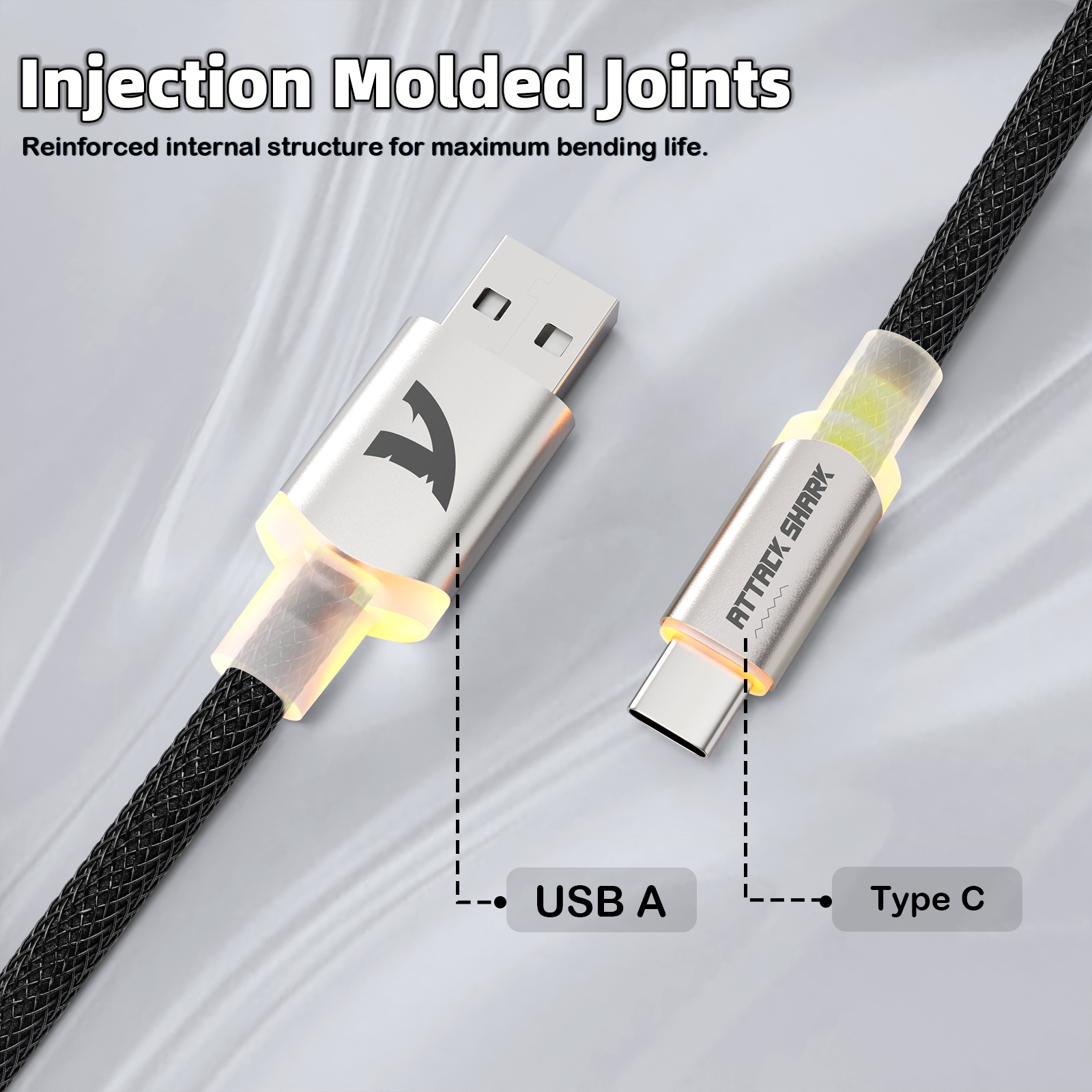 ATTACK SHARK C01ULTIMATE Coiled Cable for 8KHz Magnetic Keyboard