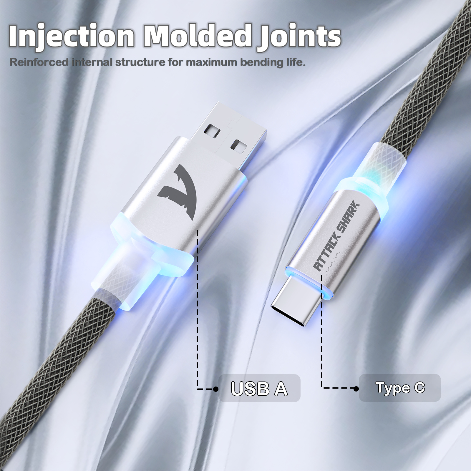 ATTACK SHARK C01ULTIMATE Coiled Cable for 8KHz Magnetic Keyboard
