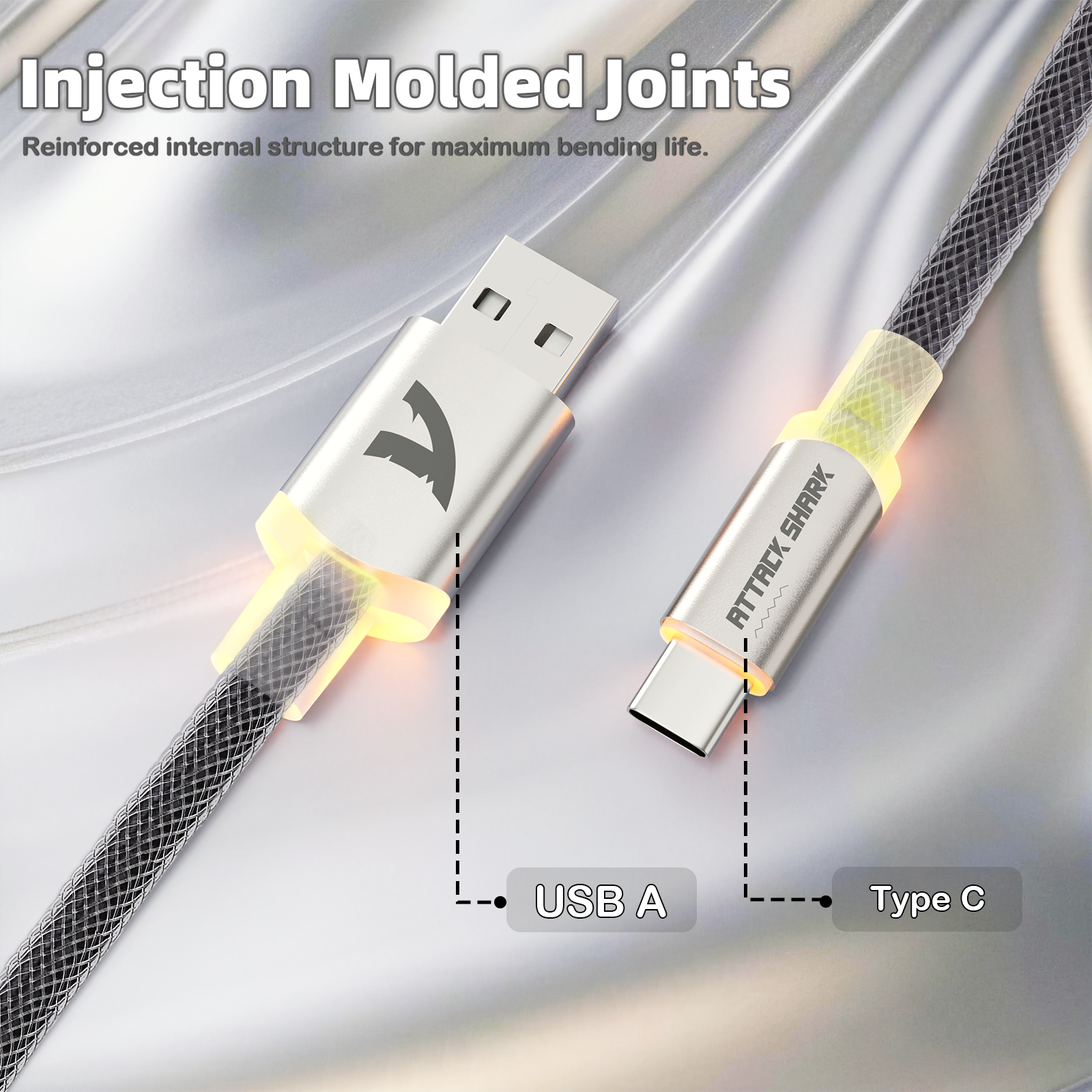 ATTACK SHARK C01ULTIMATE Coiled Cable for 8KHz Magnetic Keyboard