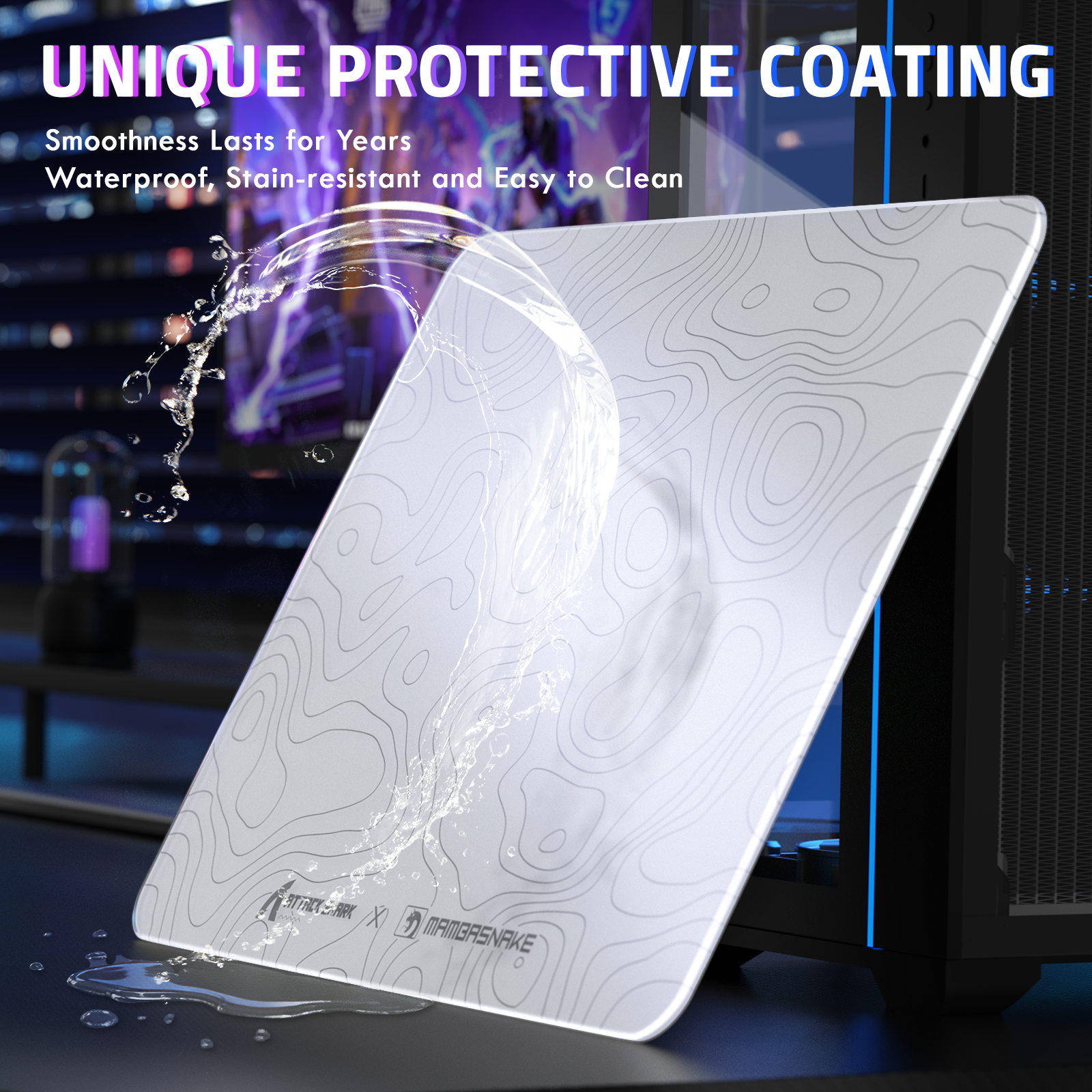 ATTACK SHARK CM05 Tempered Glass Gaming Mouse Pad