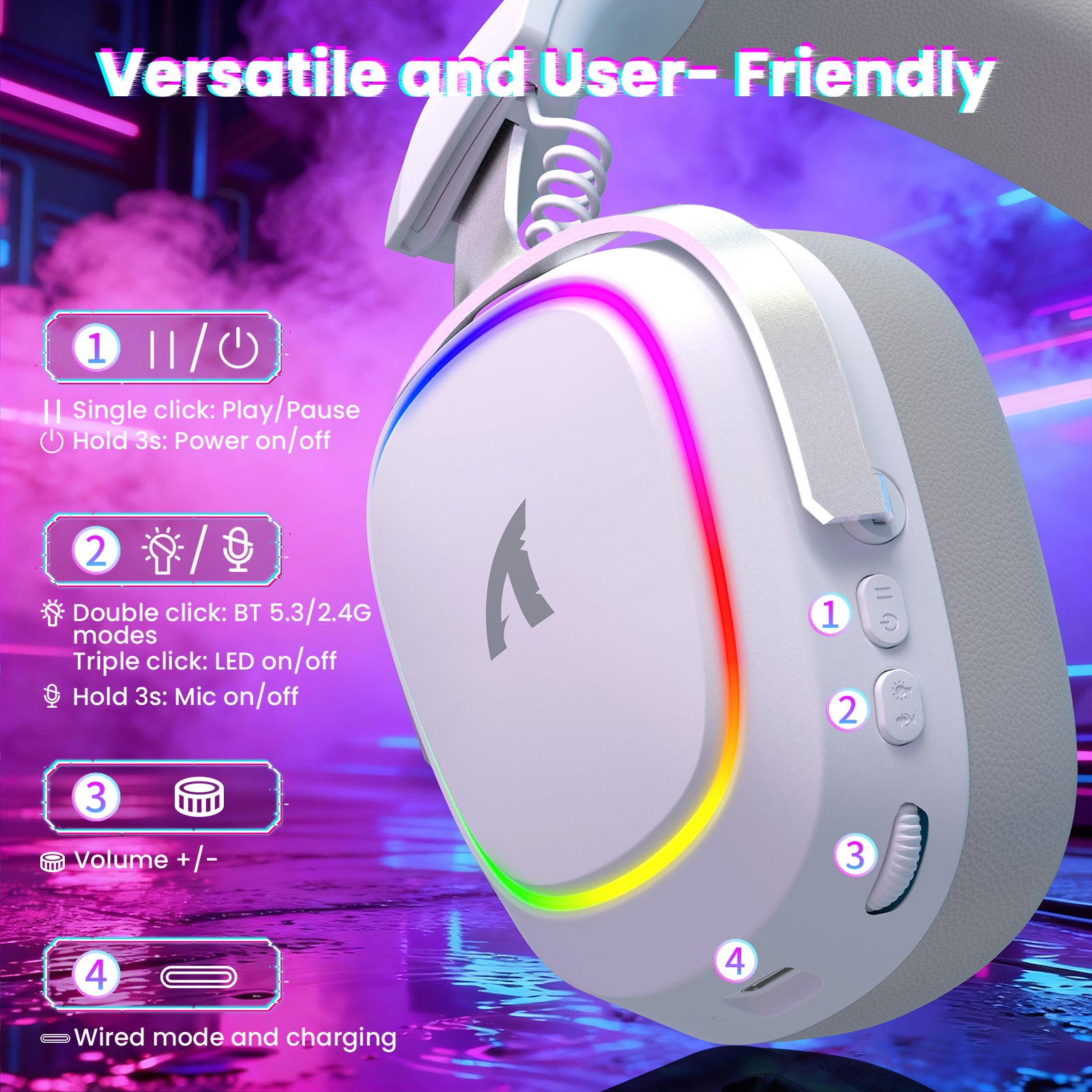 ATTACK SHARK G800 Wireless Gaming Headset