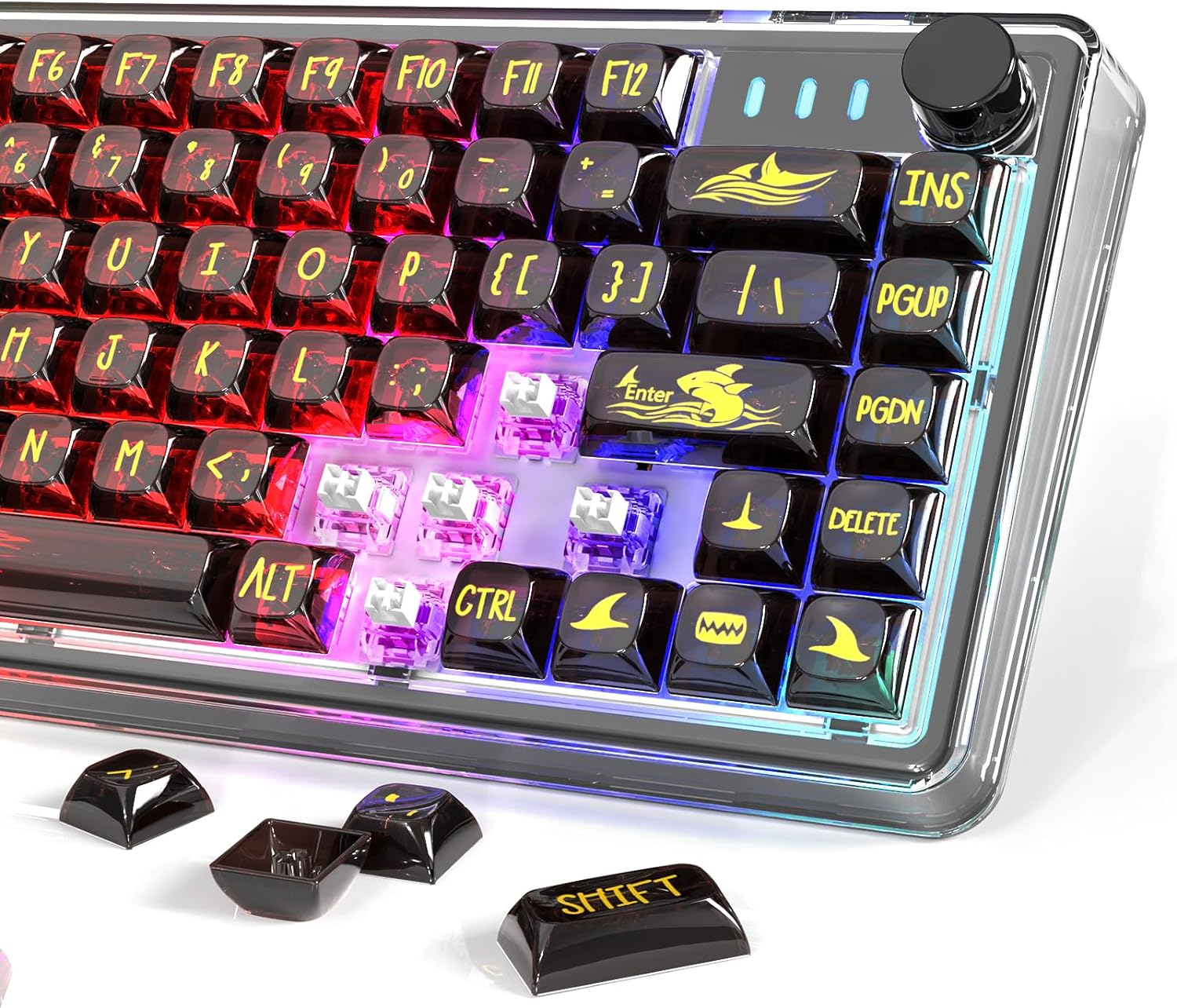 ATTACK SHARK K75 Transparent Mechanical Keyboard