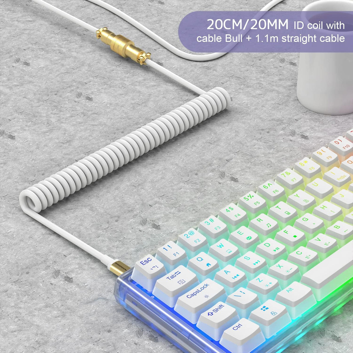 ATTACK SHARK x MAMBASNAKE C02 Coiled Cable