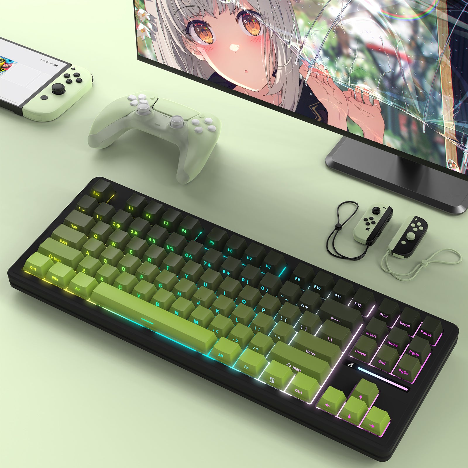 ATTACK SHARK M87PRO Wireless Mechanical Keyboard with Side Printed PBT Keycaps