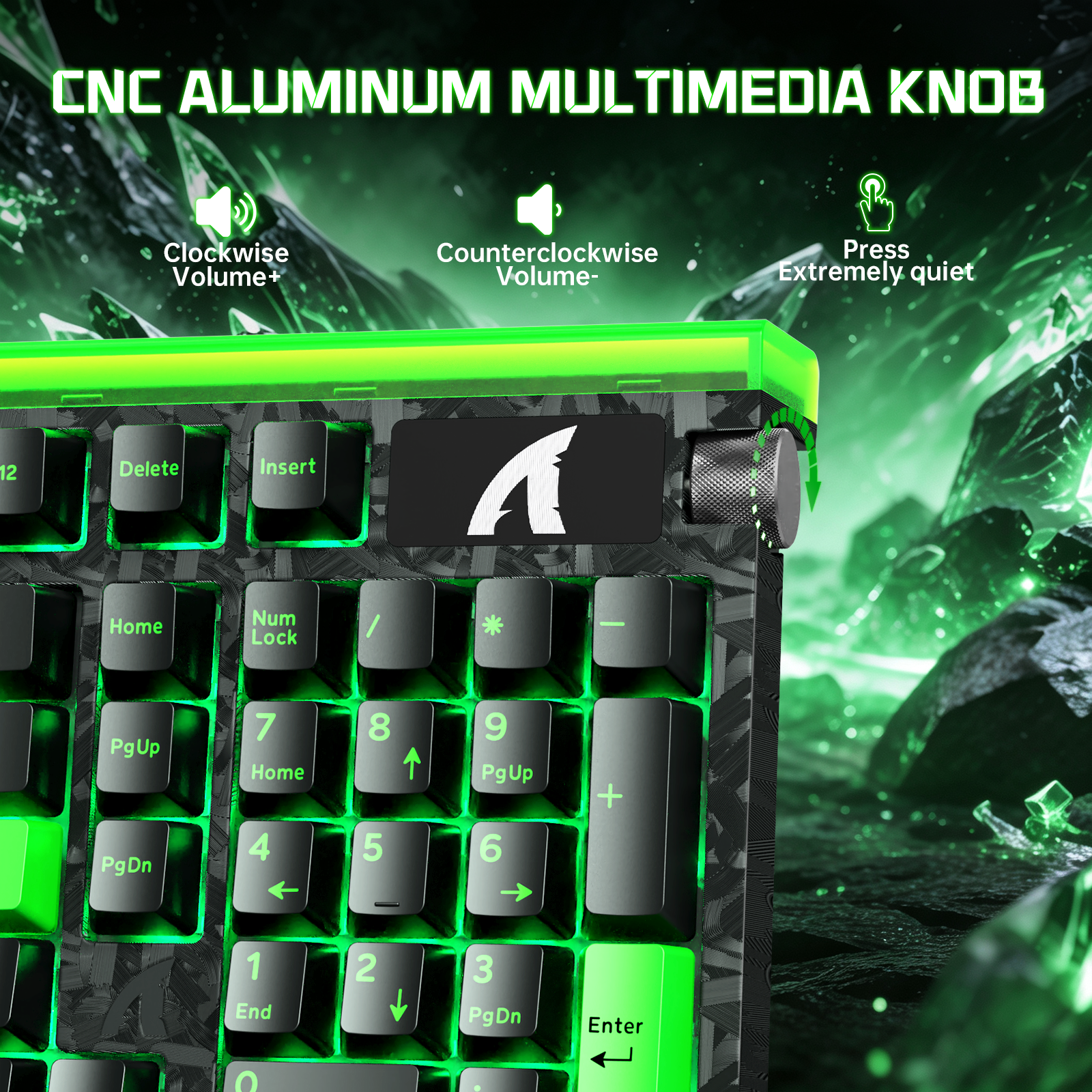 ATTACK SHARK R98 HE Carbon Fiber Wired Rapid Trigger Magnetic Switch Keyboard With C01 Ultra RGB Coiled Cable