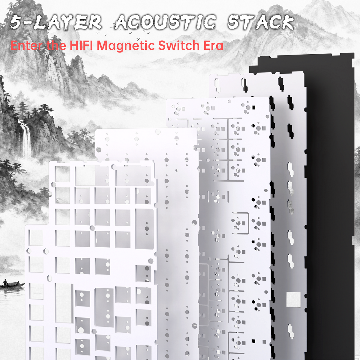 ATTACK SHARK R98 HE Carbon Fiber Wired Rapid Trigger Magnetic Switch Keyboard With C01 Ultra RGB Coiled Cable