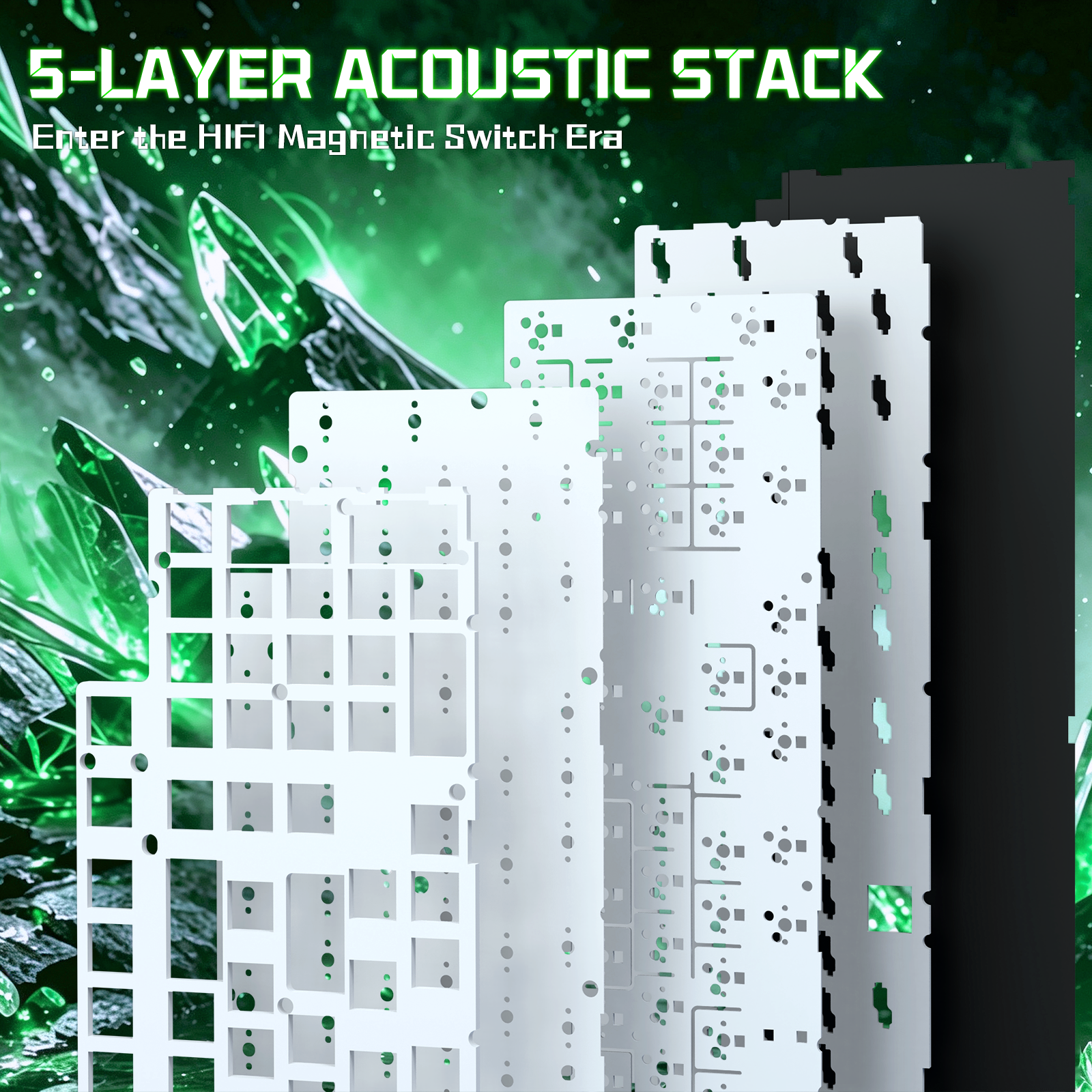 ATTACK SHARK R98 HE Carbon Fiber Wired Rapid Trigger Magnetic Switch Keyboard With C01 Ultra RGB Coiled Cable