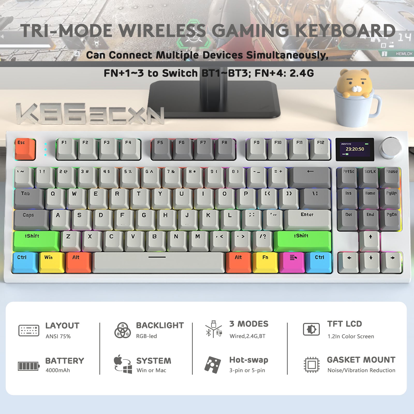 ATTACK SHARK K86PRO Wireless Mechanical Keyboard