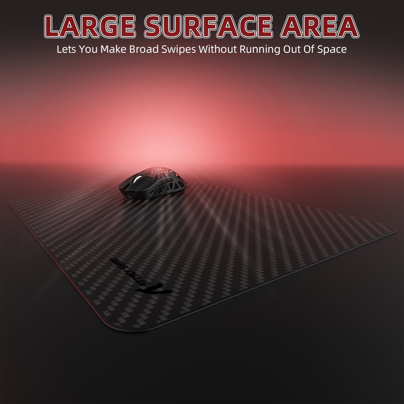 ATTACK SHARK CM04 Genuine Carbon Fiber eSport Gaming Mousepad