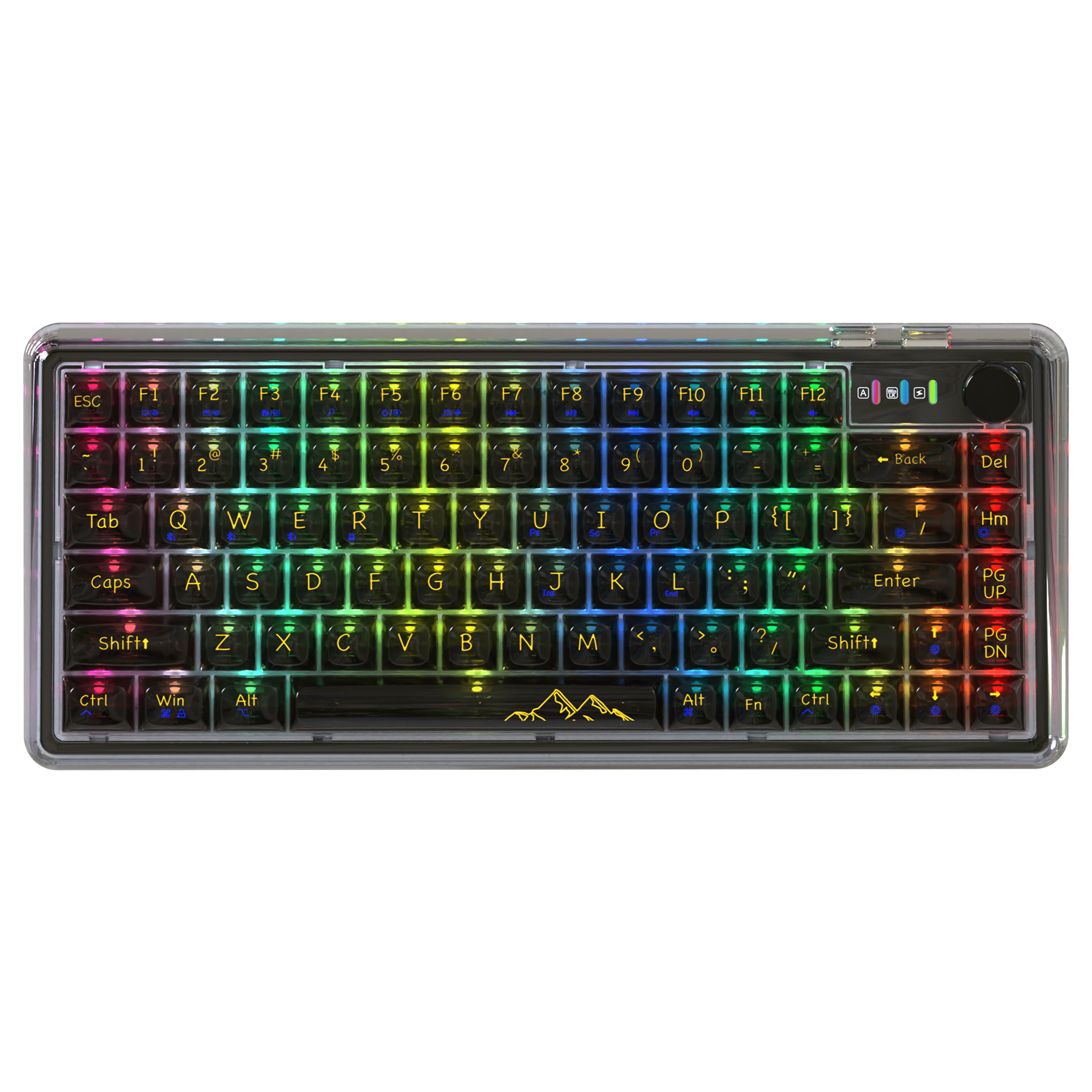 75% Transparent Mechanical Keyboard | Hot-Swappable, Gasket