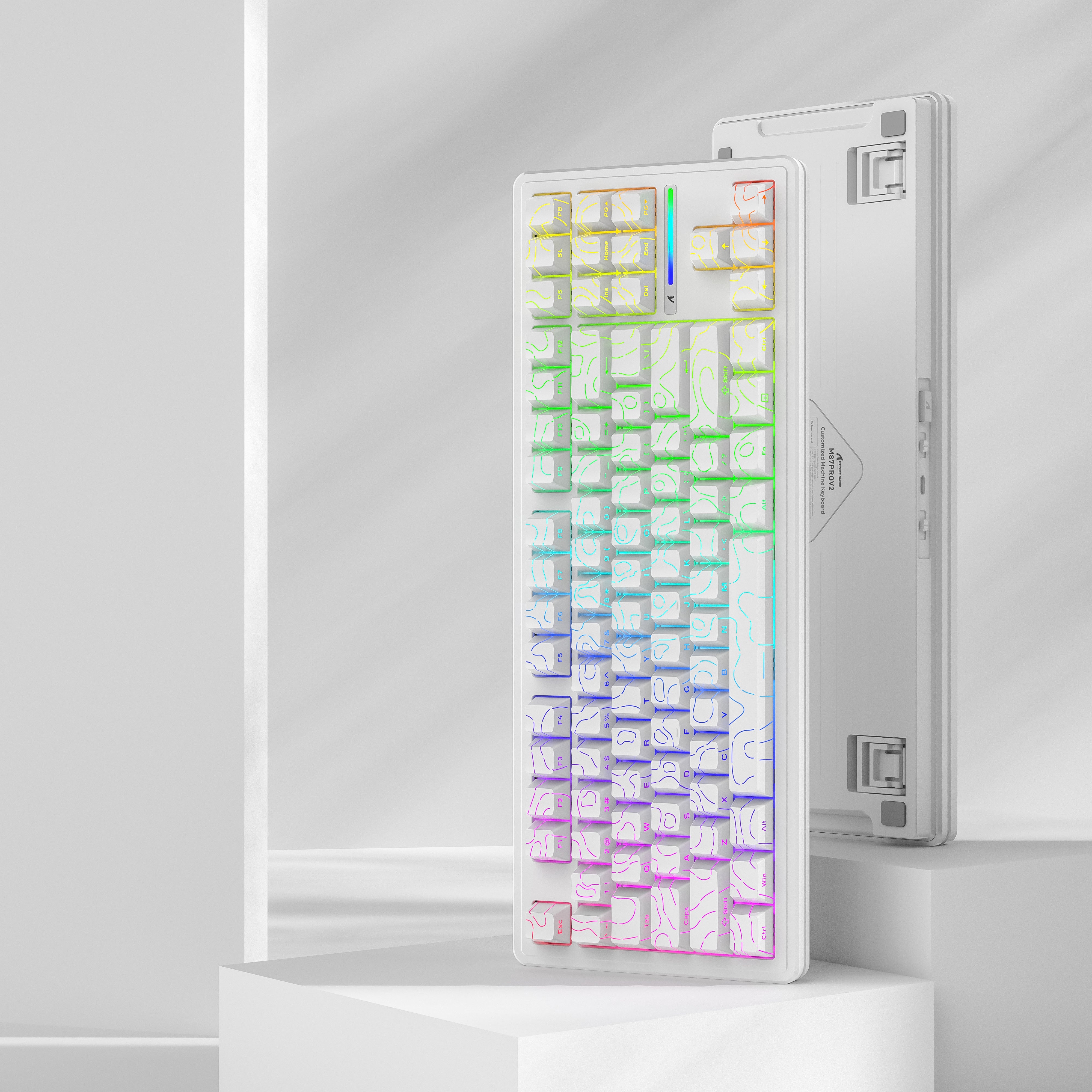 ATTACK SHARK M87PRO Wireless Mechanical Keyboard with Side Printed PBT Keycaps