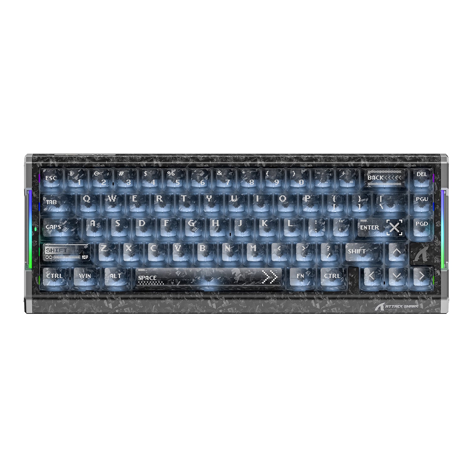 ATTACK SHARK R68 HE Carbon Fiber Rapid Trigger Keyboard Magnetic Switch