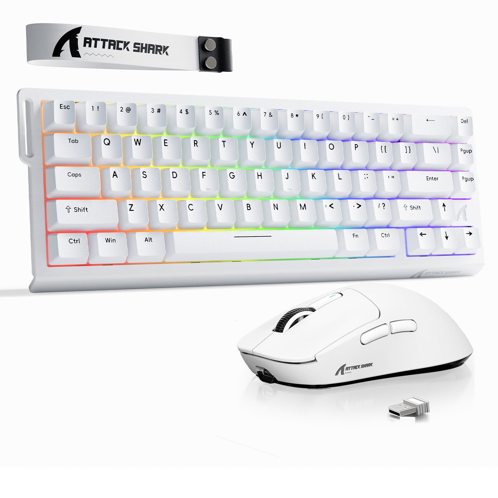 ATTACK SHARK X68HE X3 マウスセット 白 R68HE_X3_42da8122-6182-40d7-