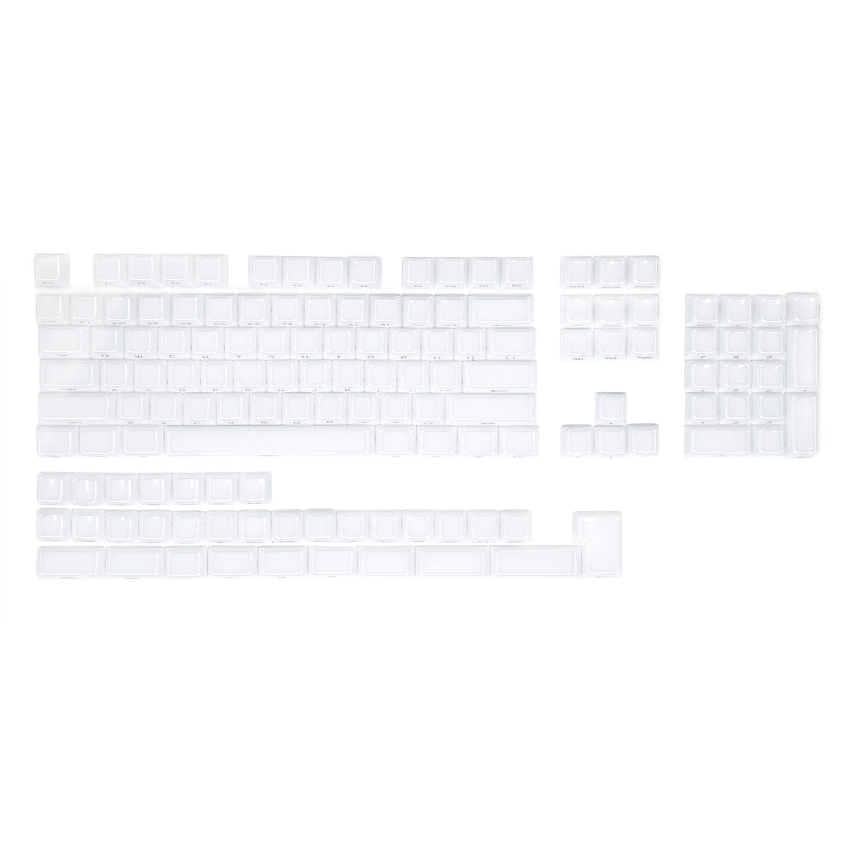 ATTACK SHARK SK03 136 Keys Crystal Keycaps, ASA Profile, ANSI/ISO