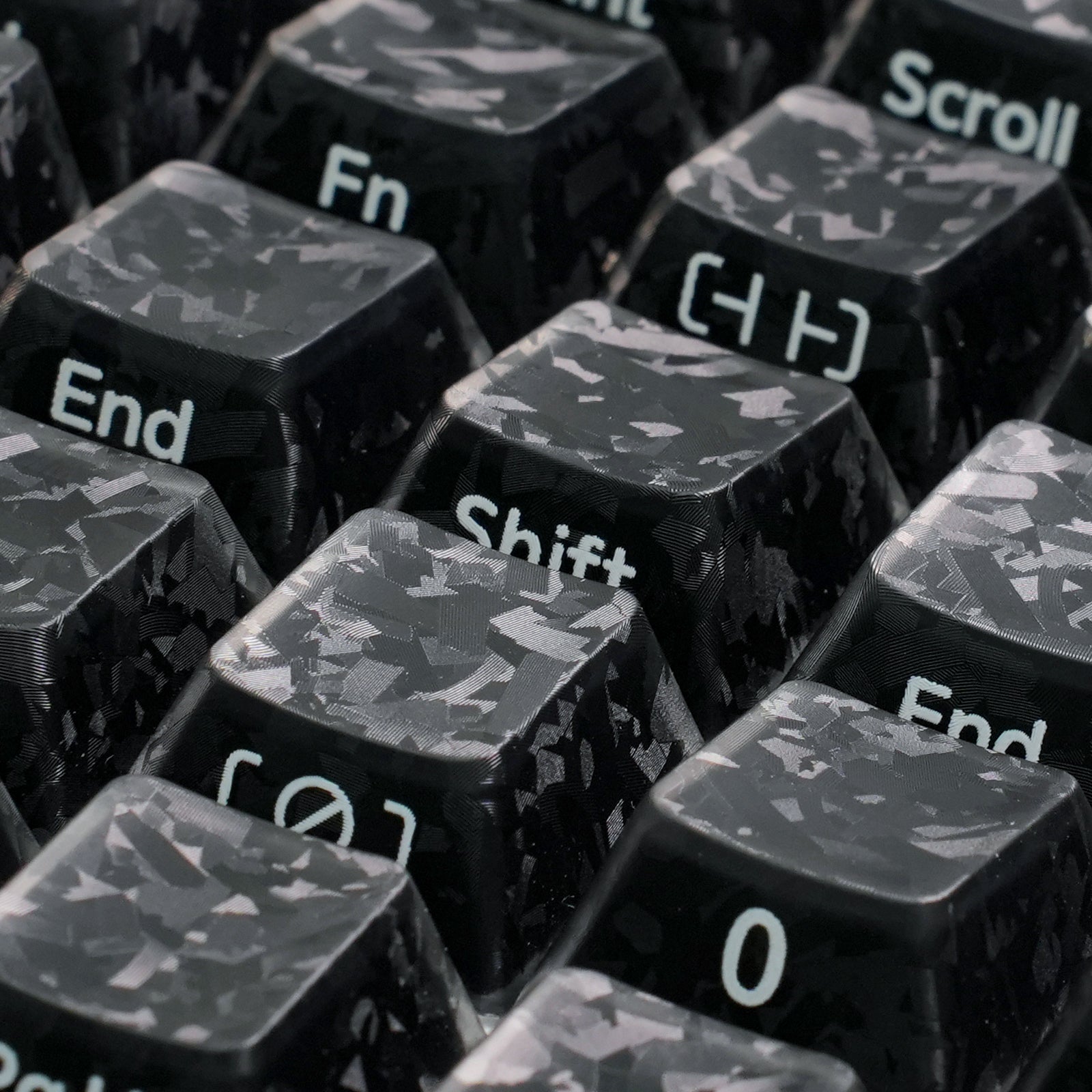 ATTACK SHARK SK04 119 Keys Forged Carbon Crystal Keycaps, ANSI/ISO