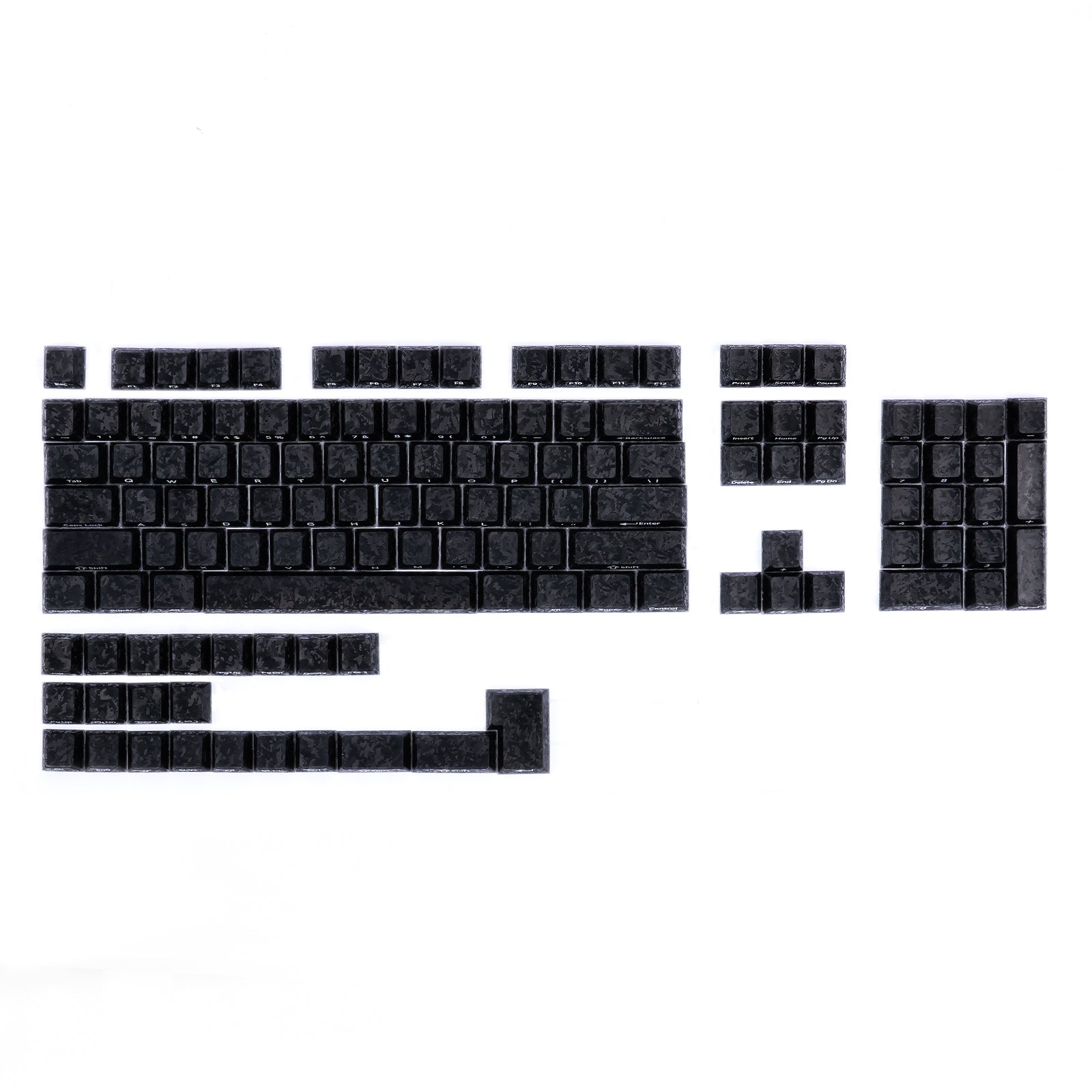 ATTACK SHARK SK04 119 Keys Forged Carbon Crystal Keycaps, ANSI/ISO