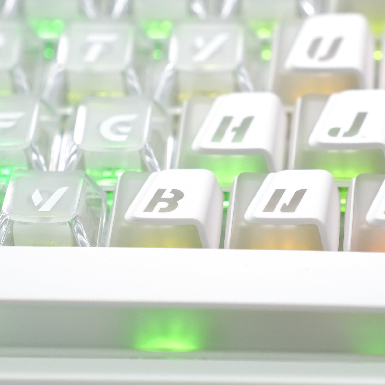 ATTACK SHARK SK07 131 Keys Prism Shine-Through Keycaps, ANSI, White