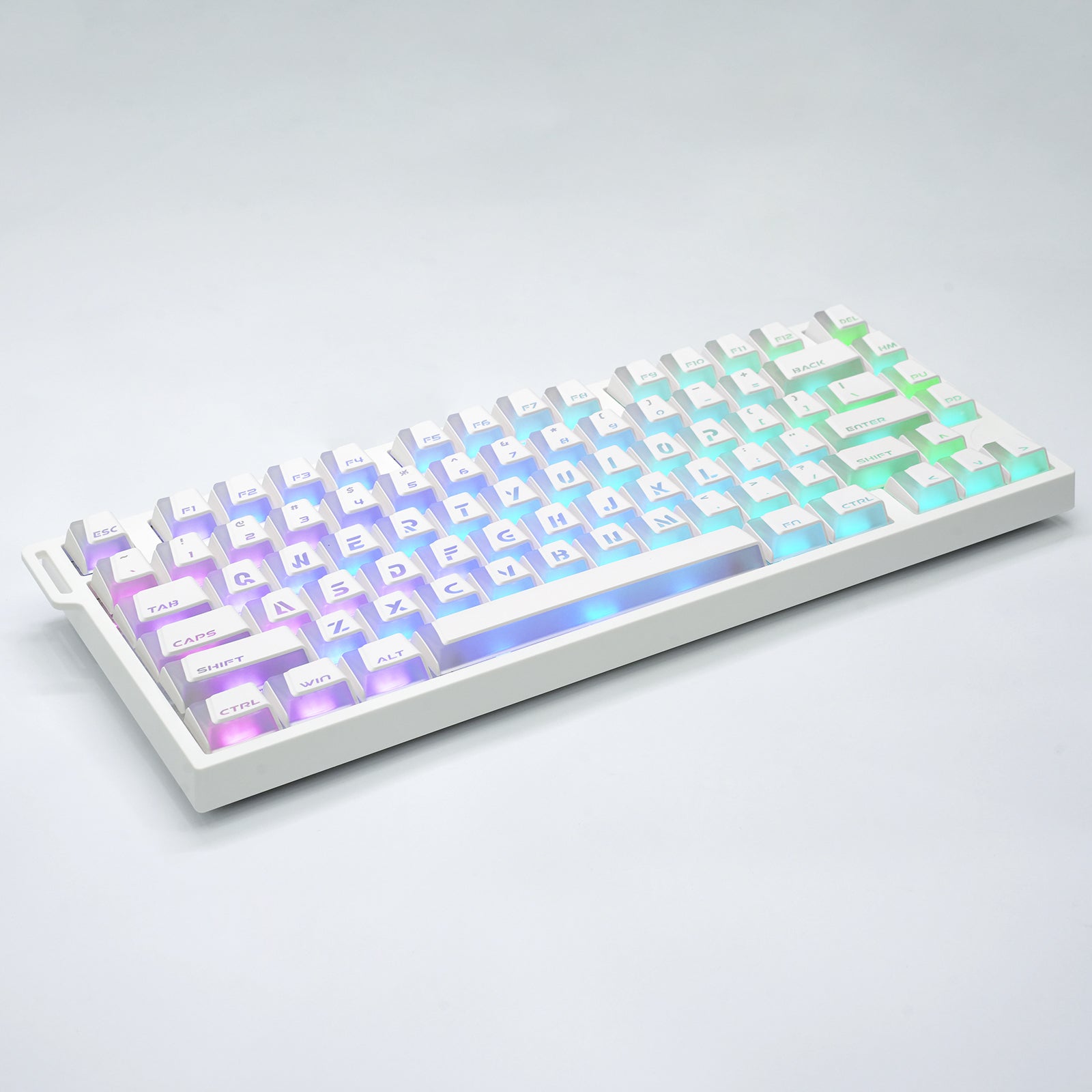 ATTACK SHARK SK07 131 Keys Prism Shine-Through Keycaps, ANSI, White