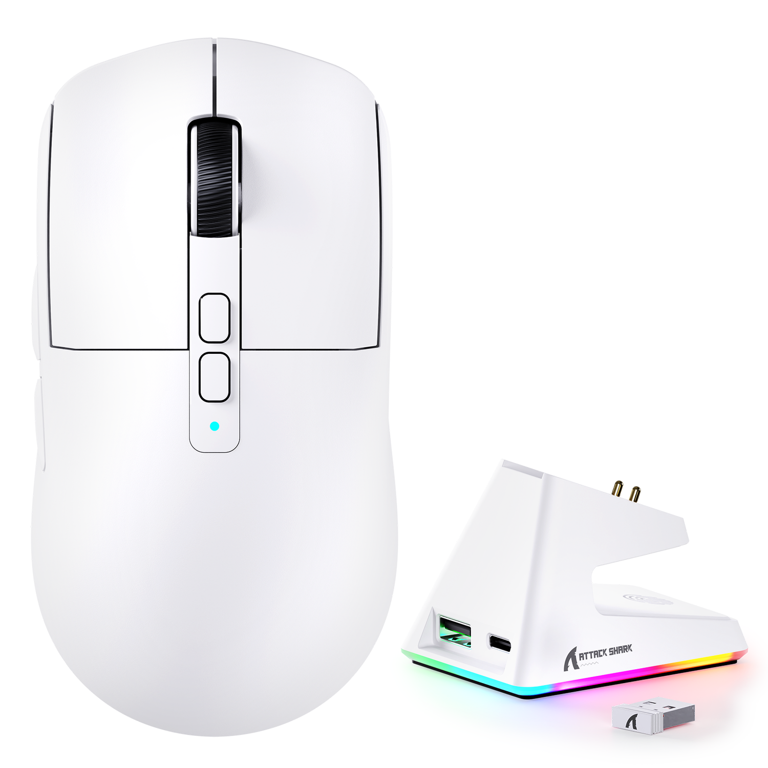 ATTACK SHARK X6 wireless gaming mouse with magnetic charging dock