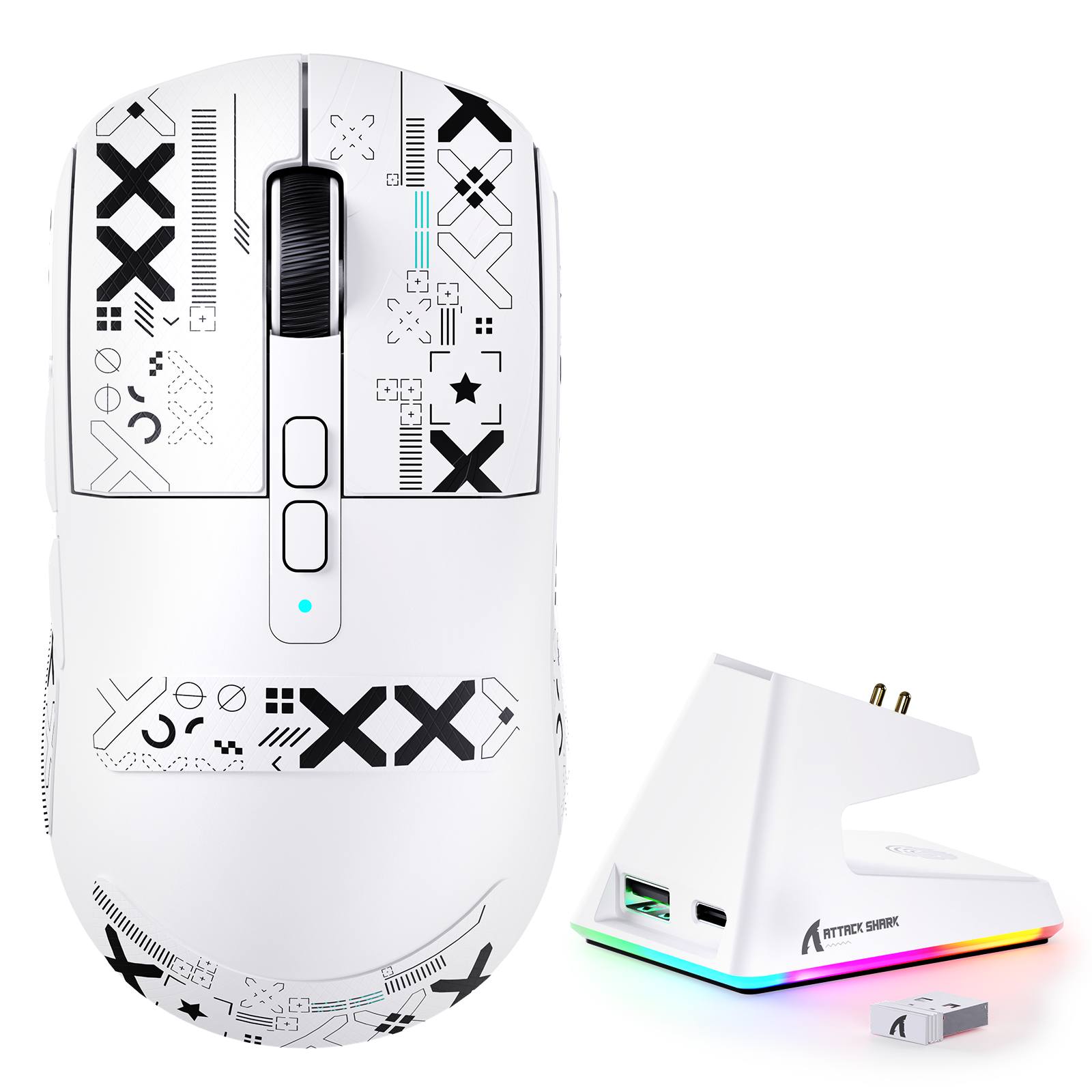 ATTACK SHARK X6 Three Modes Gaming Mouse With Charging Dock