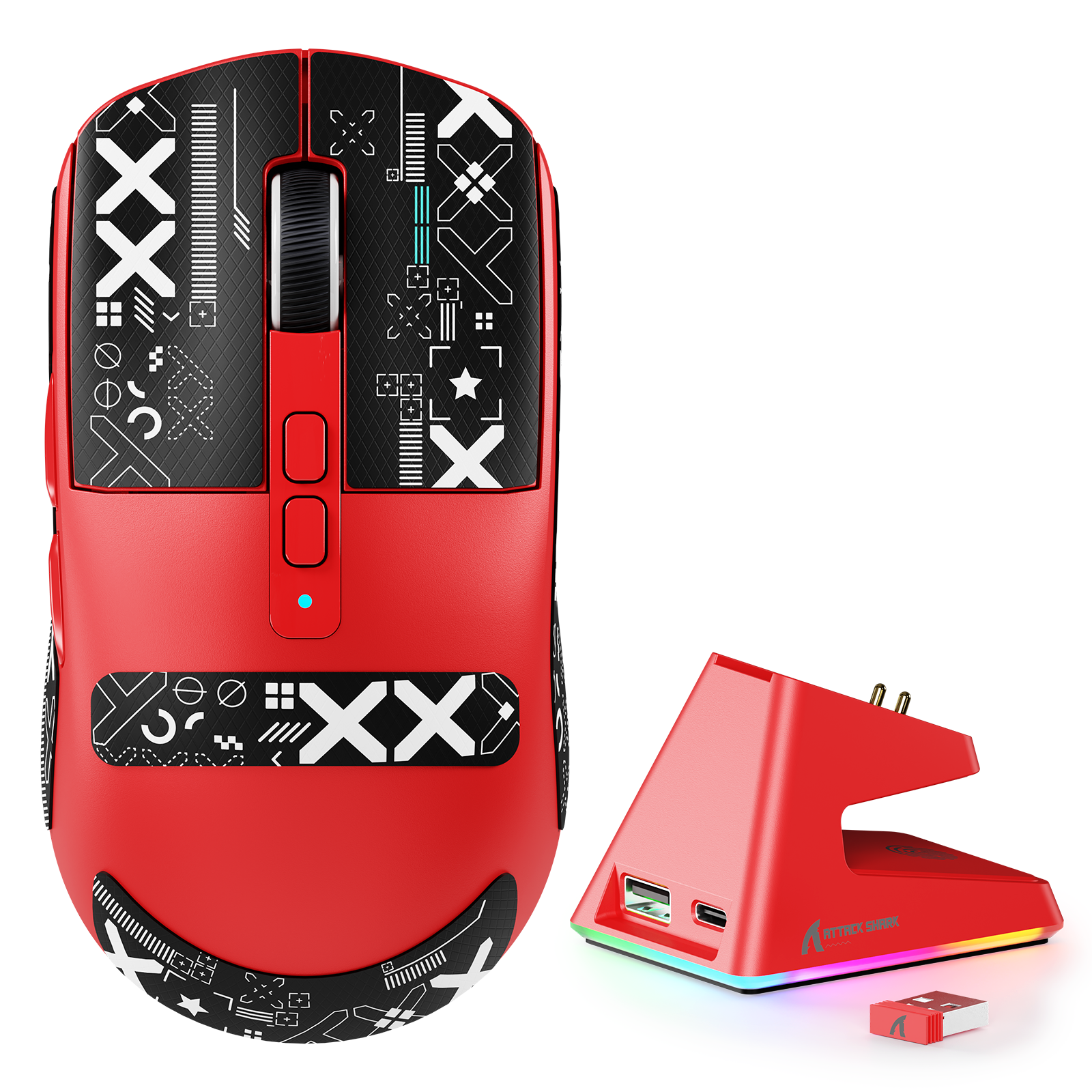 ATTACK SHARK X6 Three Modes Gaming Mouse With Charging Dock