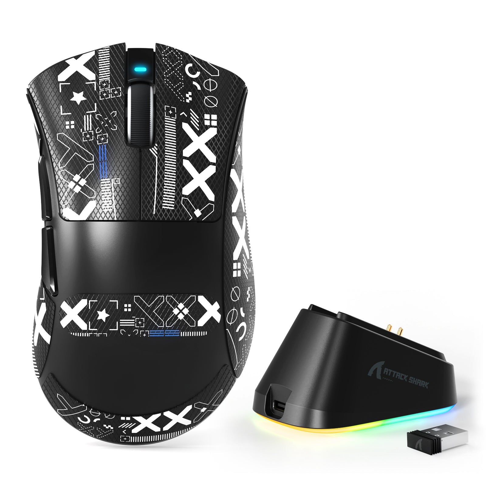 ATTACK SHARK V3PRO Ultra-Light Tri-Mode Gaming Mouse with Charging Dock
